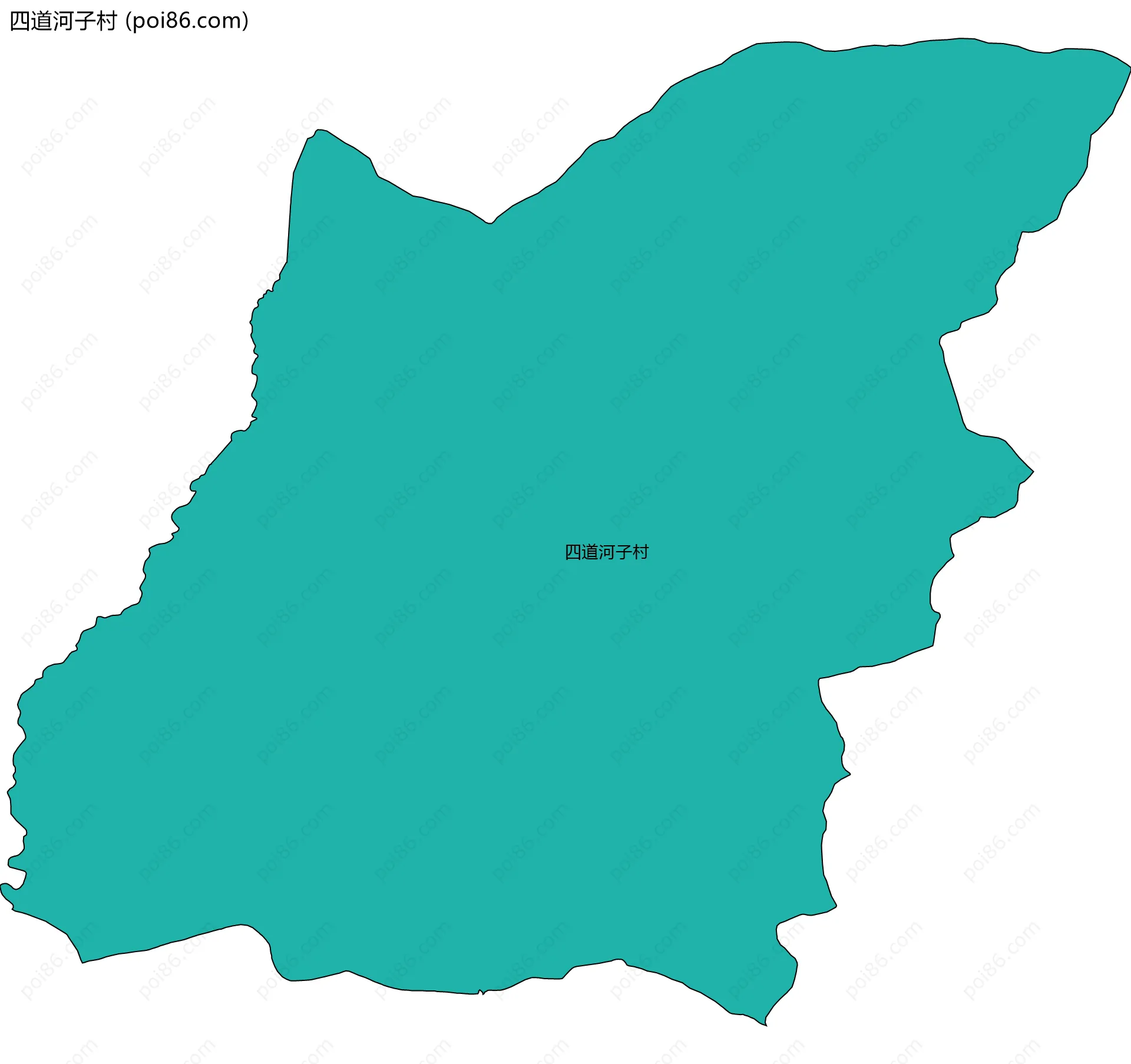 四道河子村边界地图