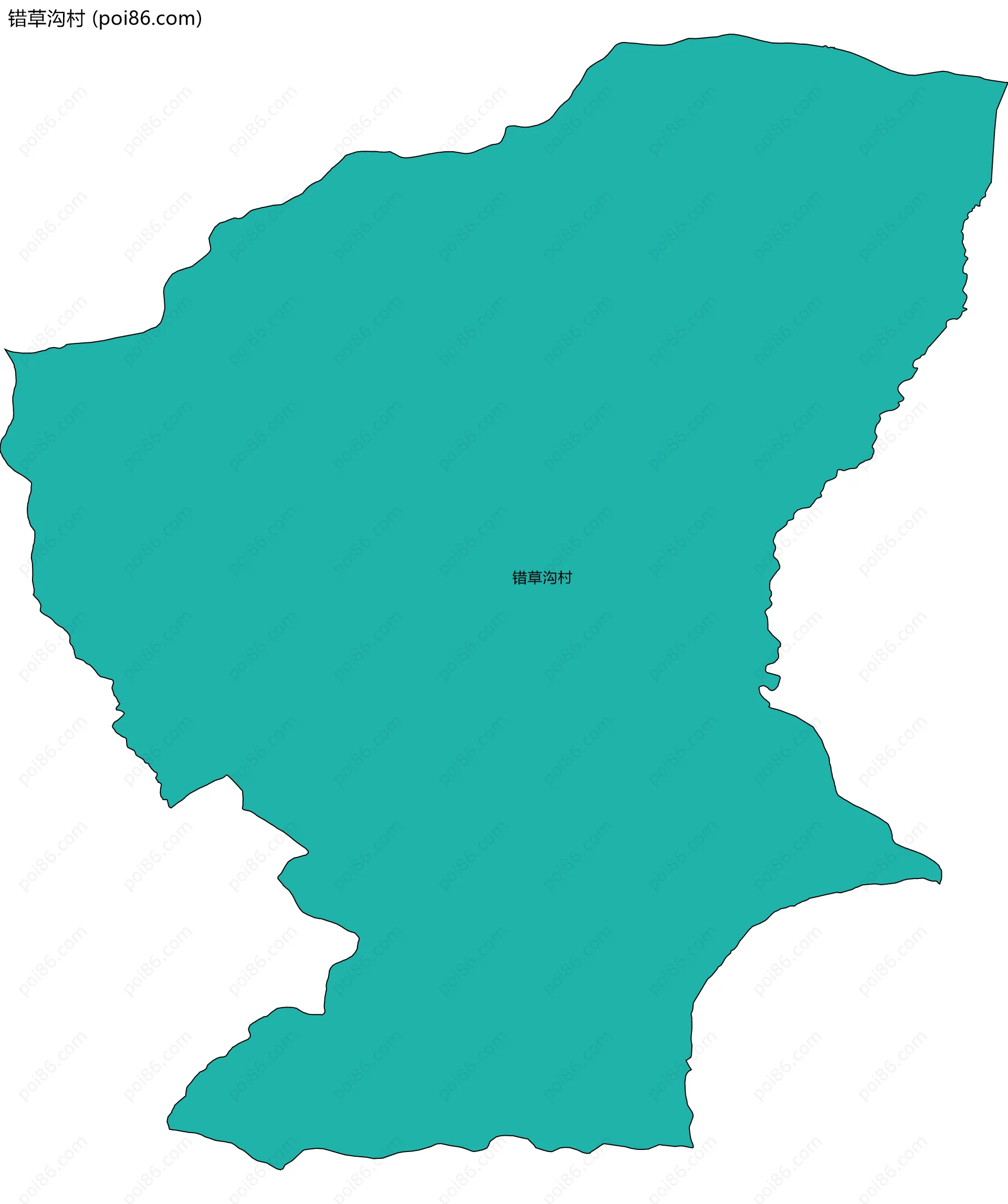 错草沟村边界地图