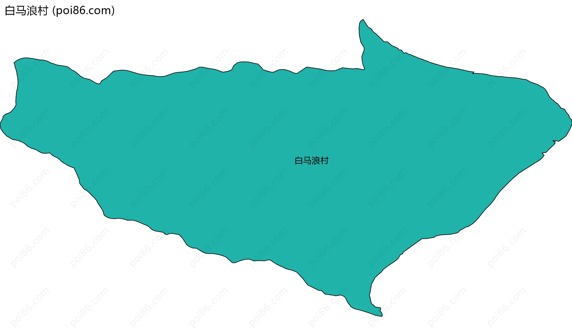 白马浪村边界地图