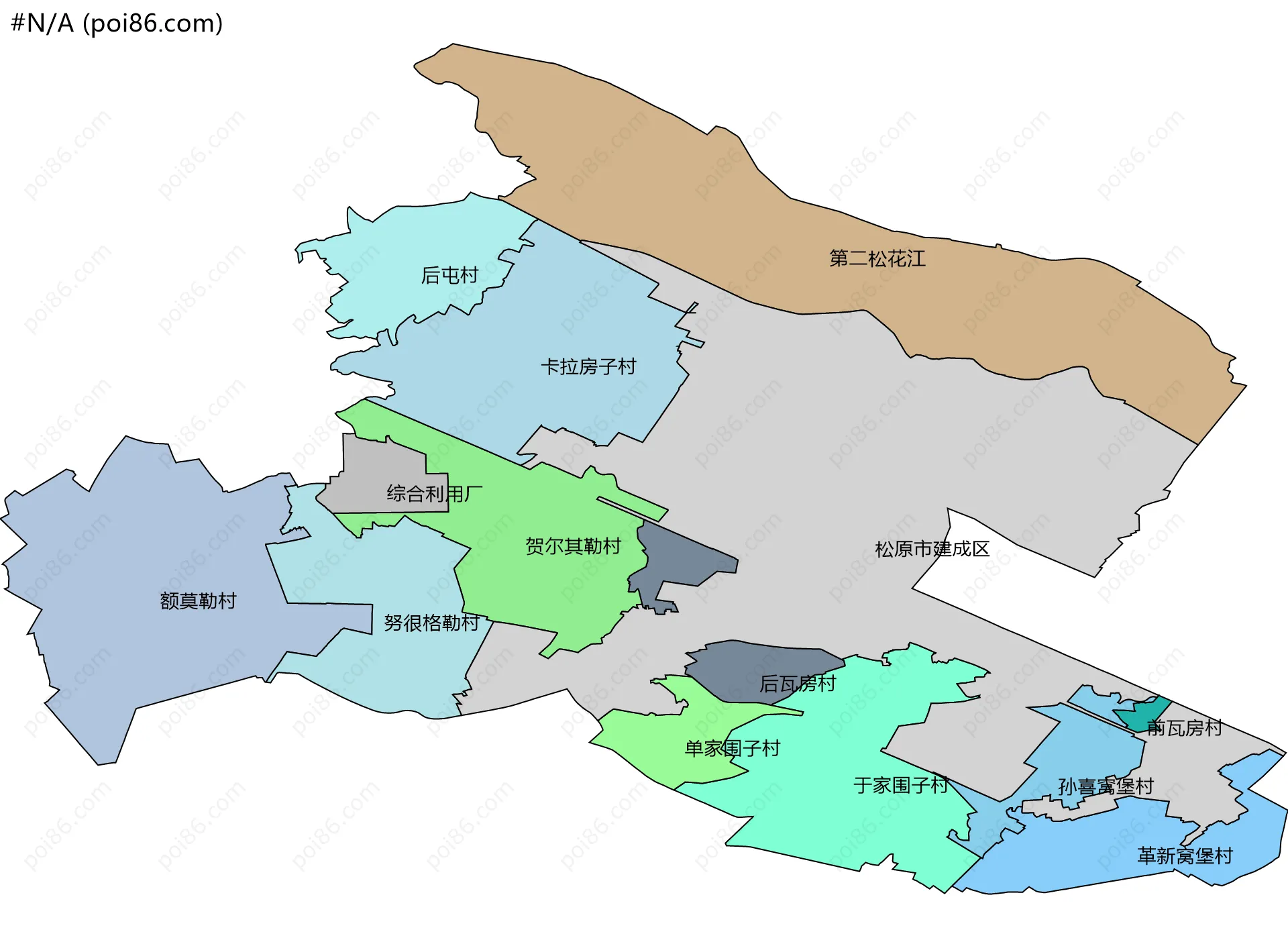 #N/A边界地图(五级行政区划)