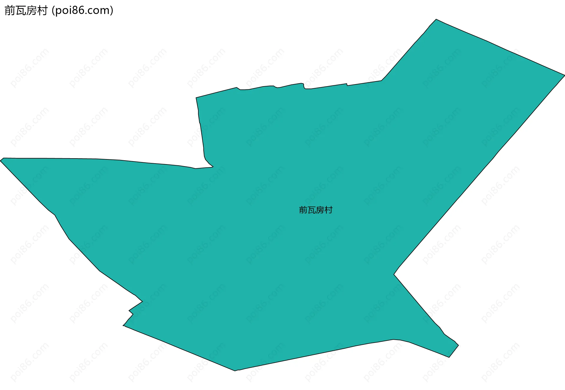 前瓦房村边界地图