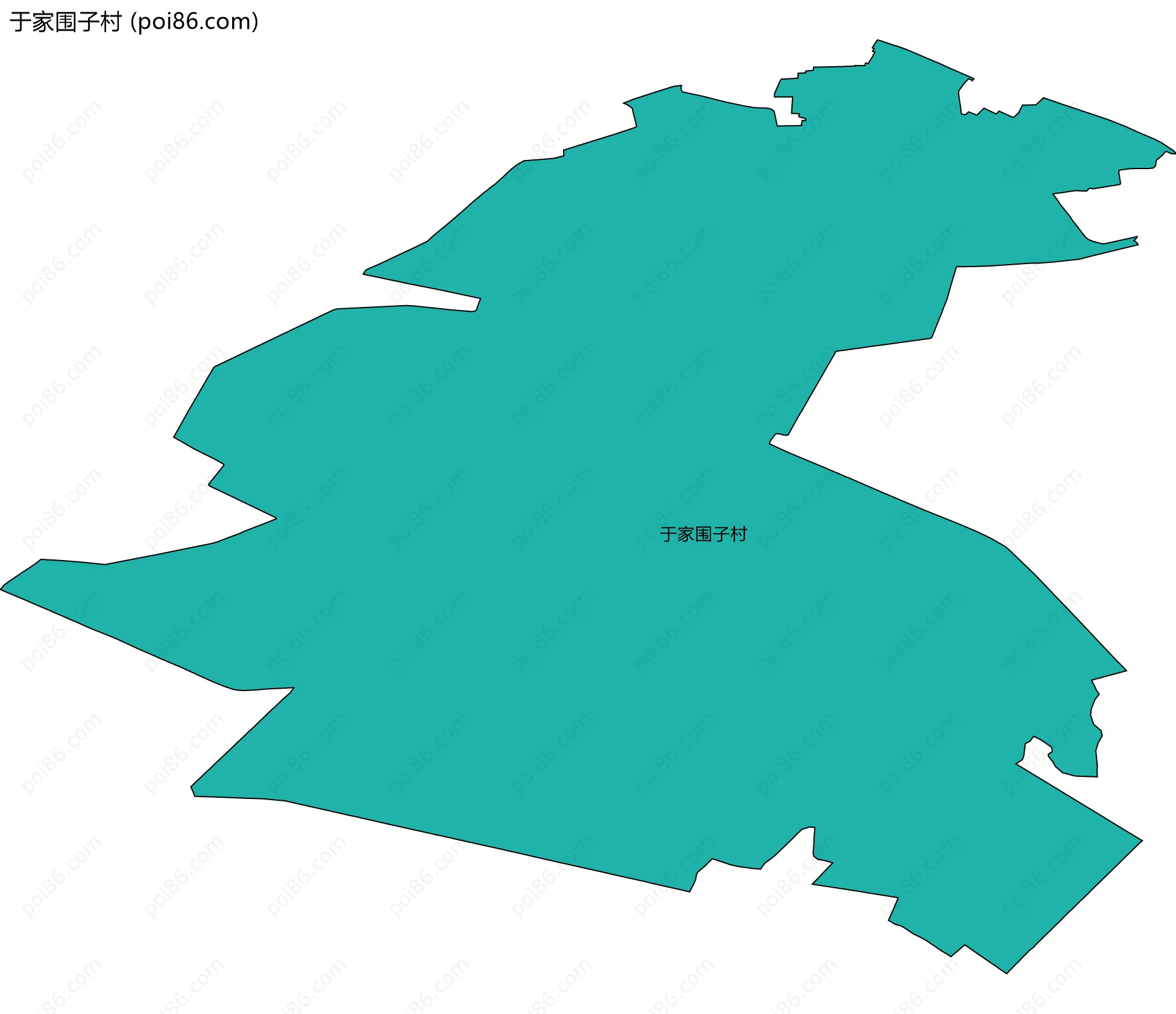 于家围子村边界地图