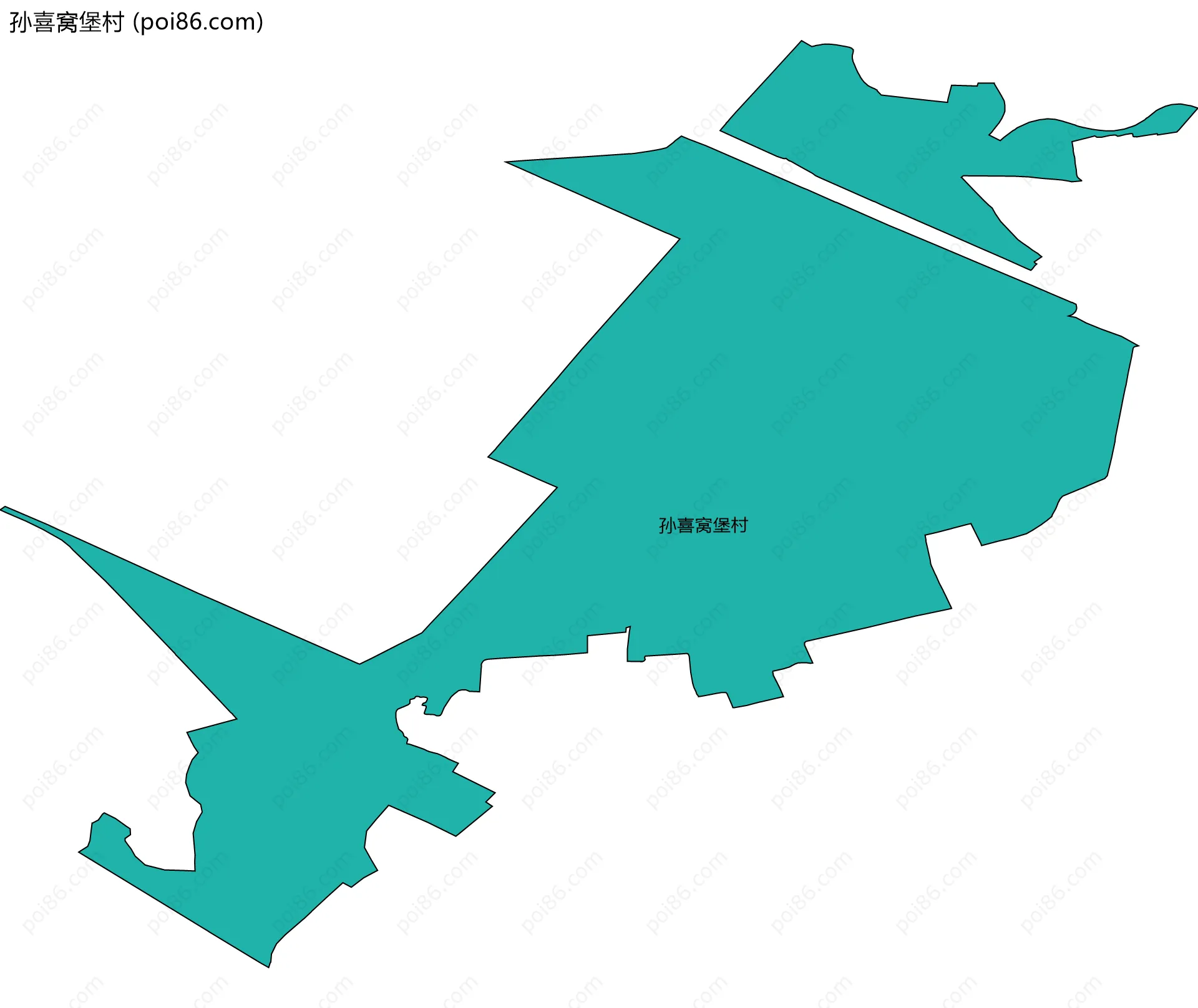 孙喜窝堡村边界地图