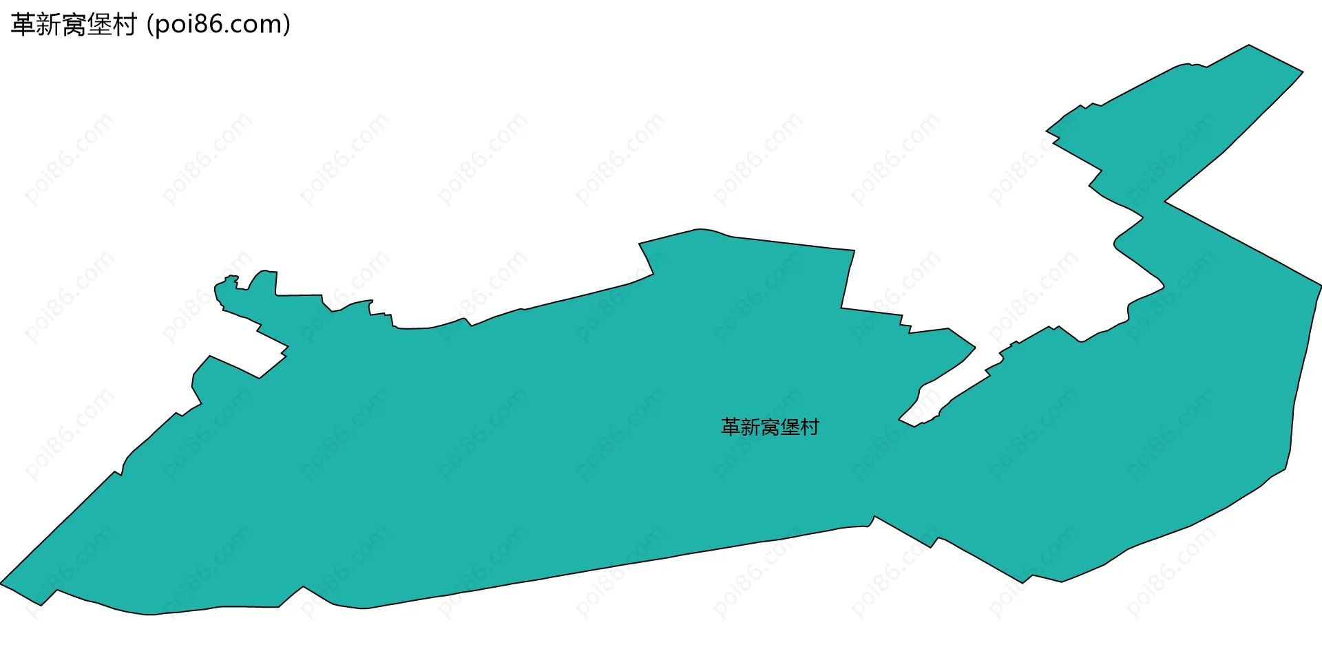 革新窝堡村边界地图