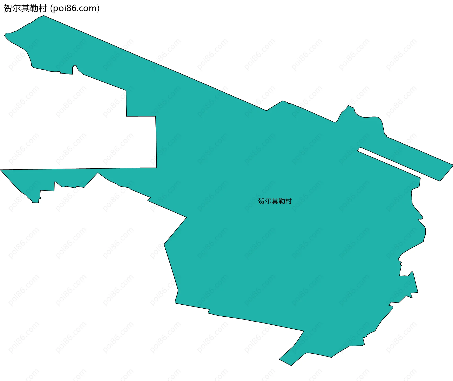 贺尔其勒村边界地图