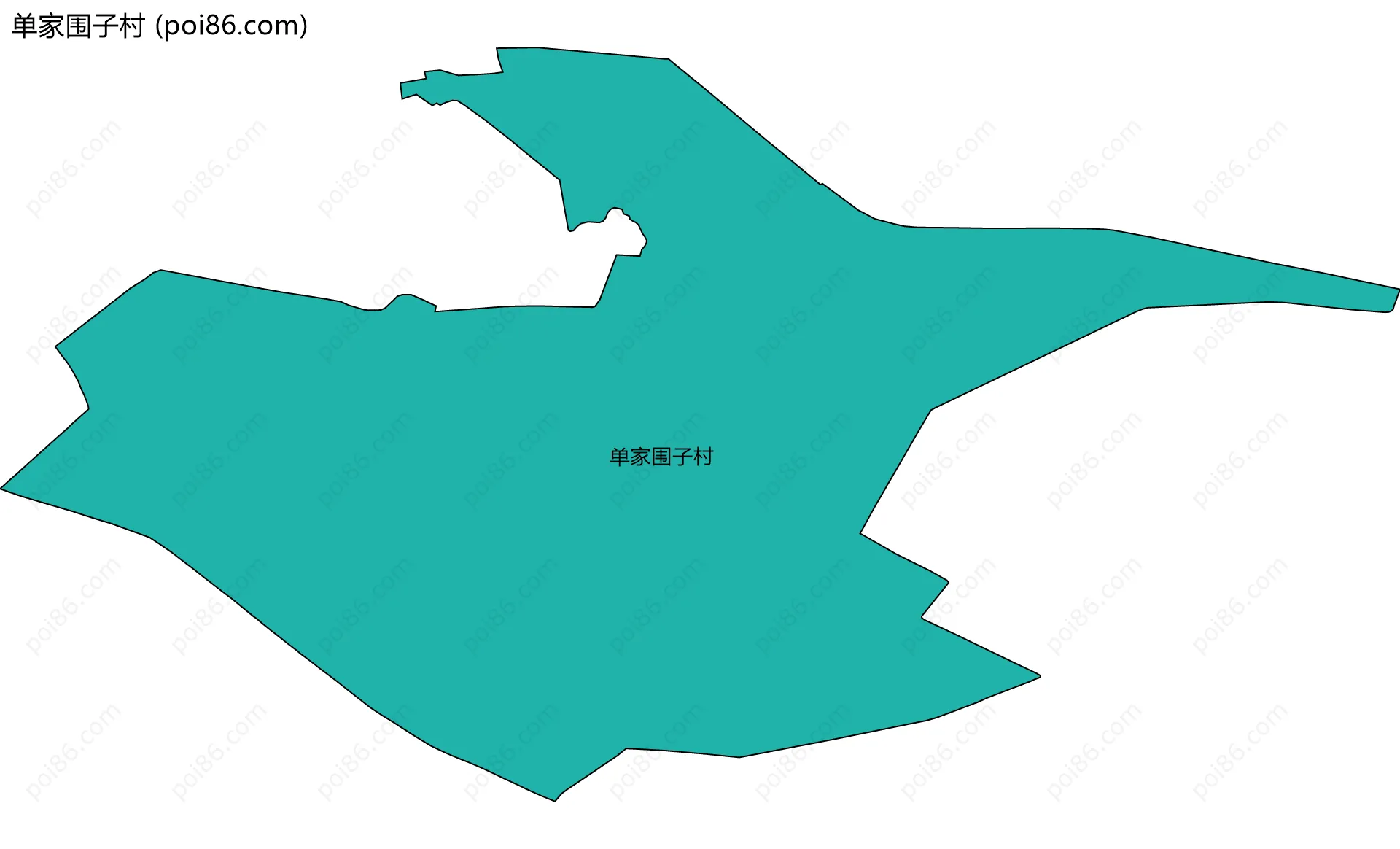 单家围子村边界地图