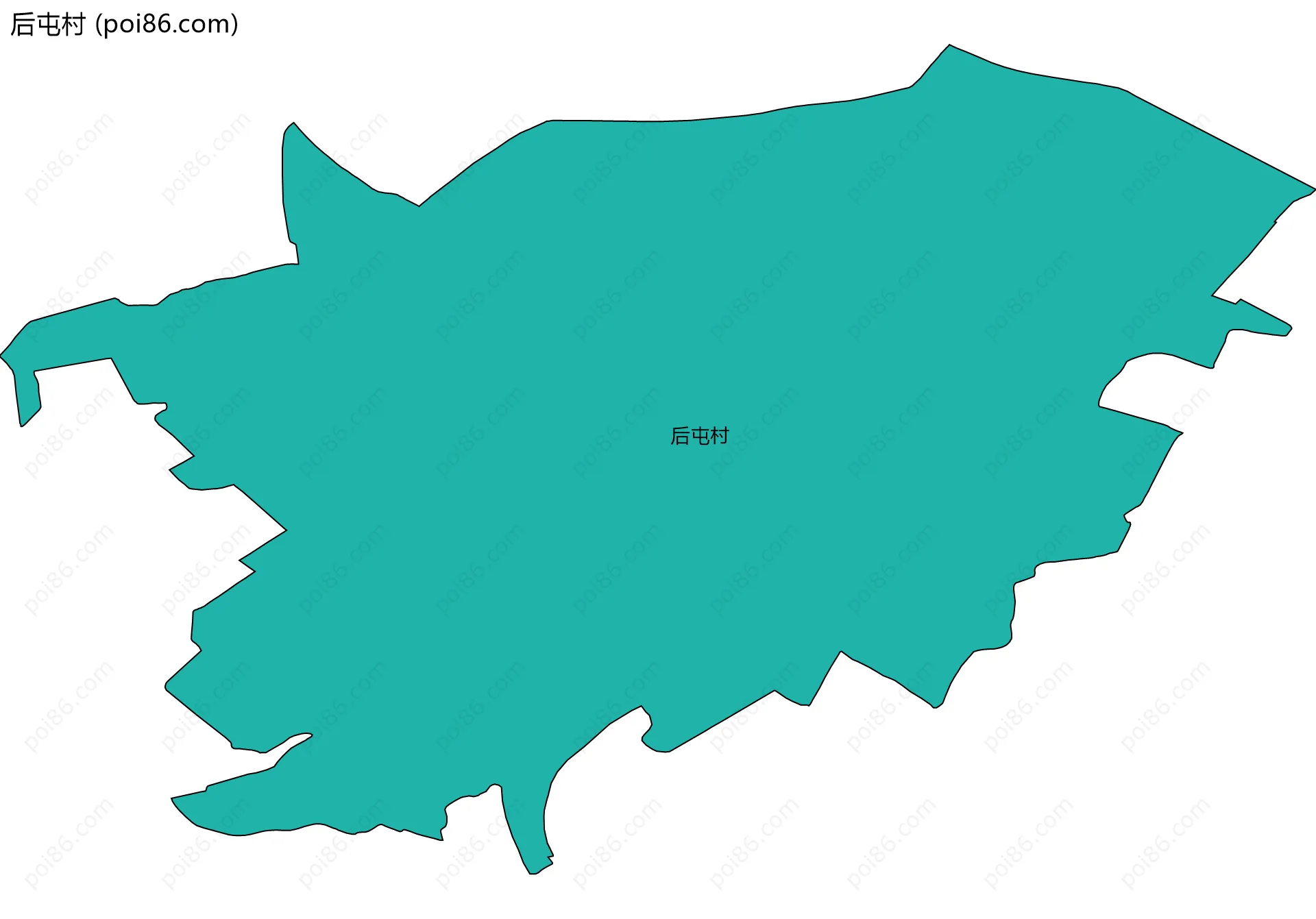 后屯村边界地图