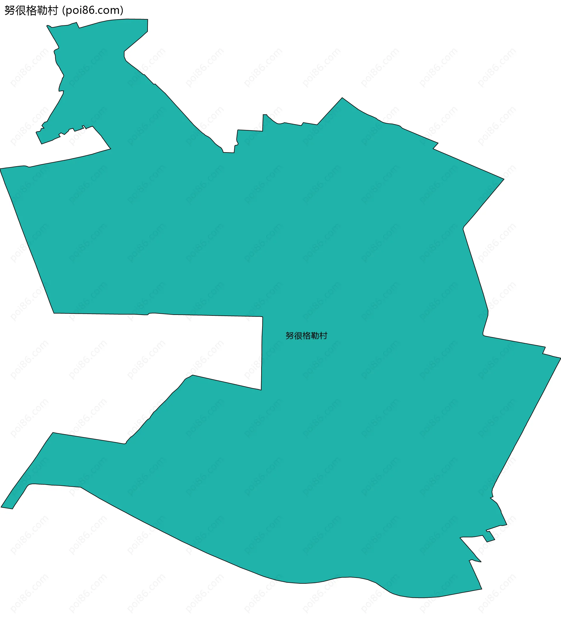 努很格勒村边界地图