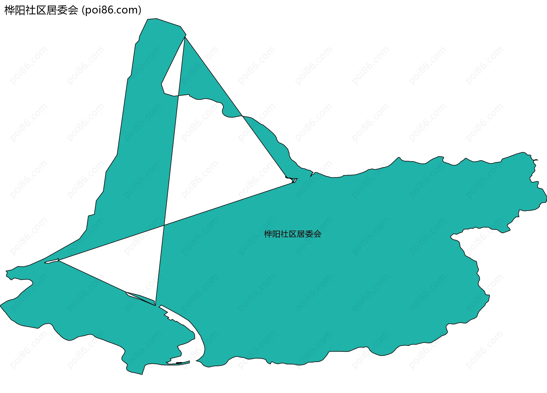 桦阳社区居委会边界地图