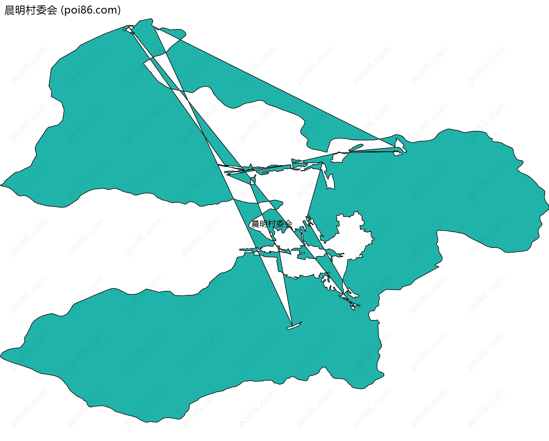 晨明村委会边界地图