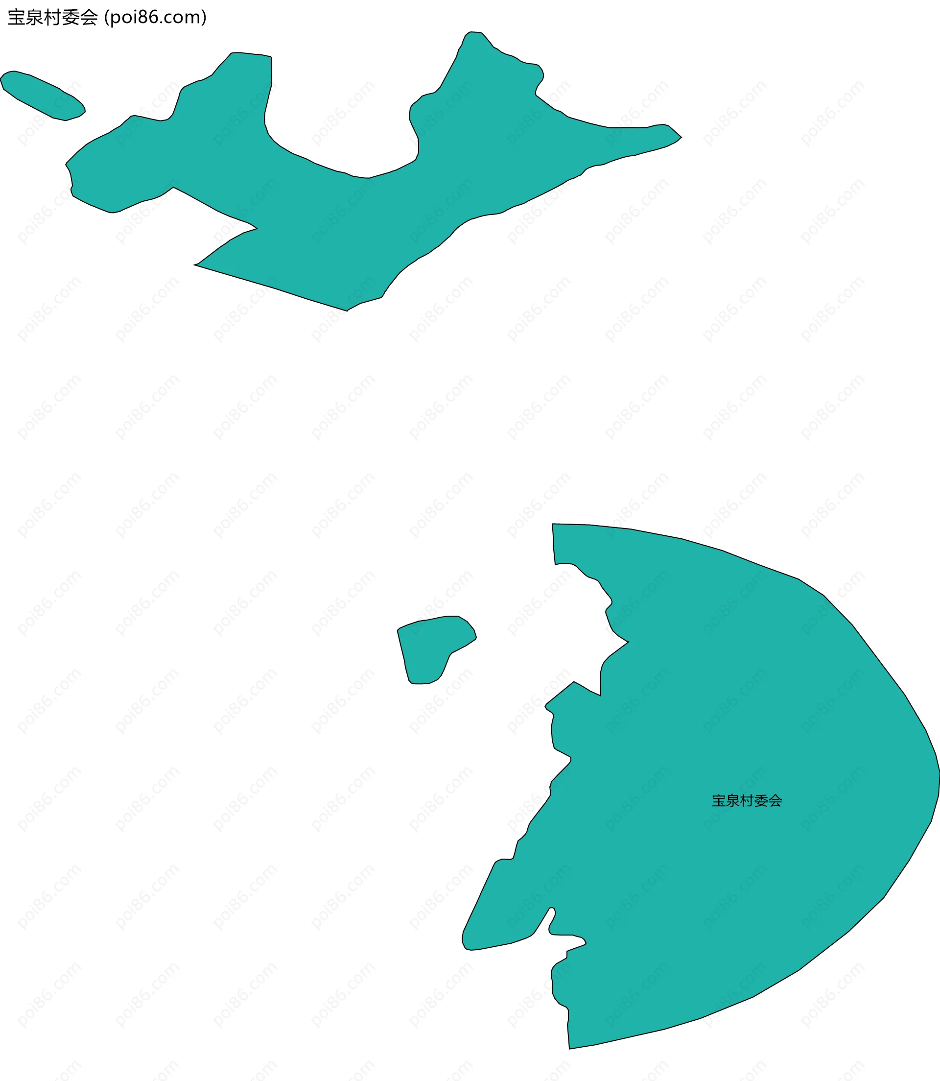 宝泉村委会边界地图