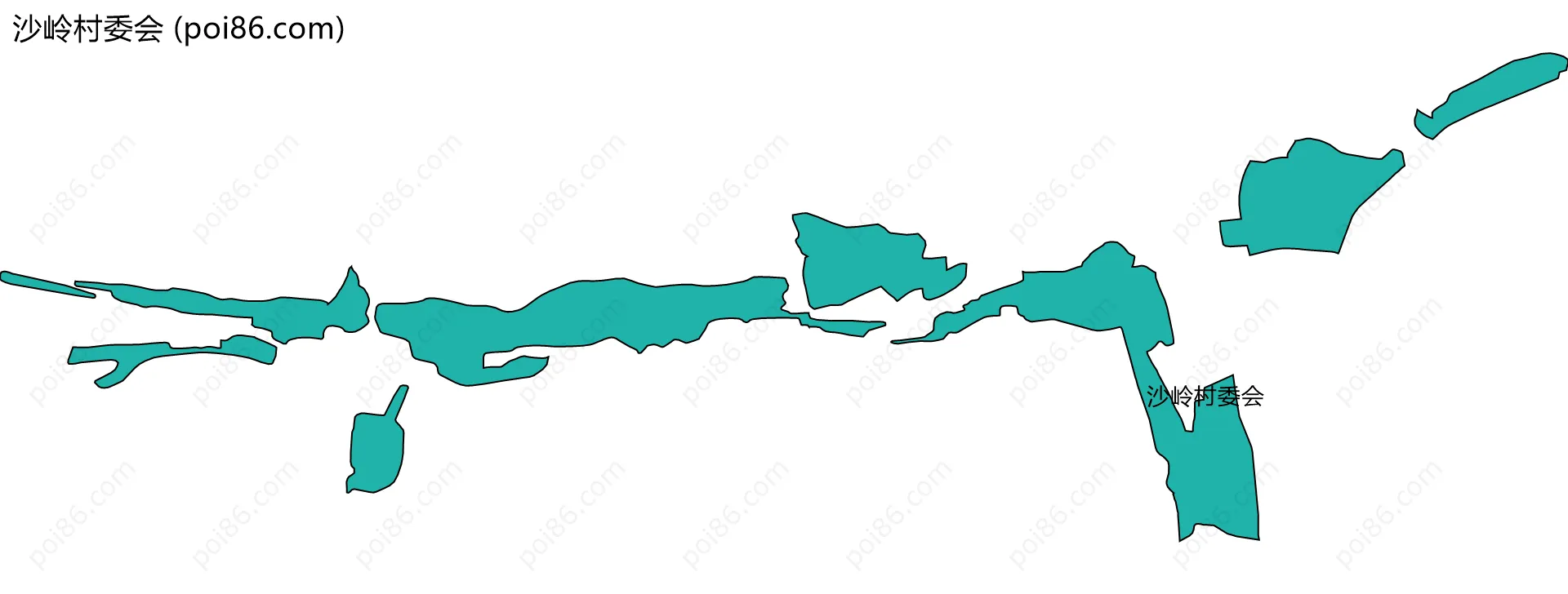 沙岭村委会边界地图