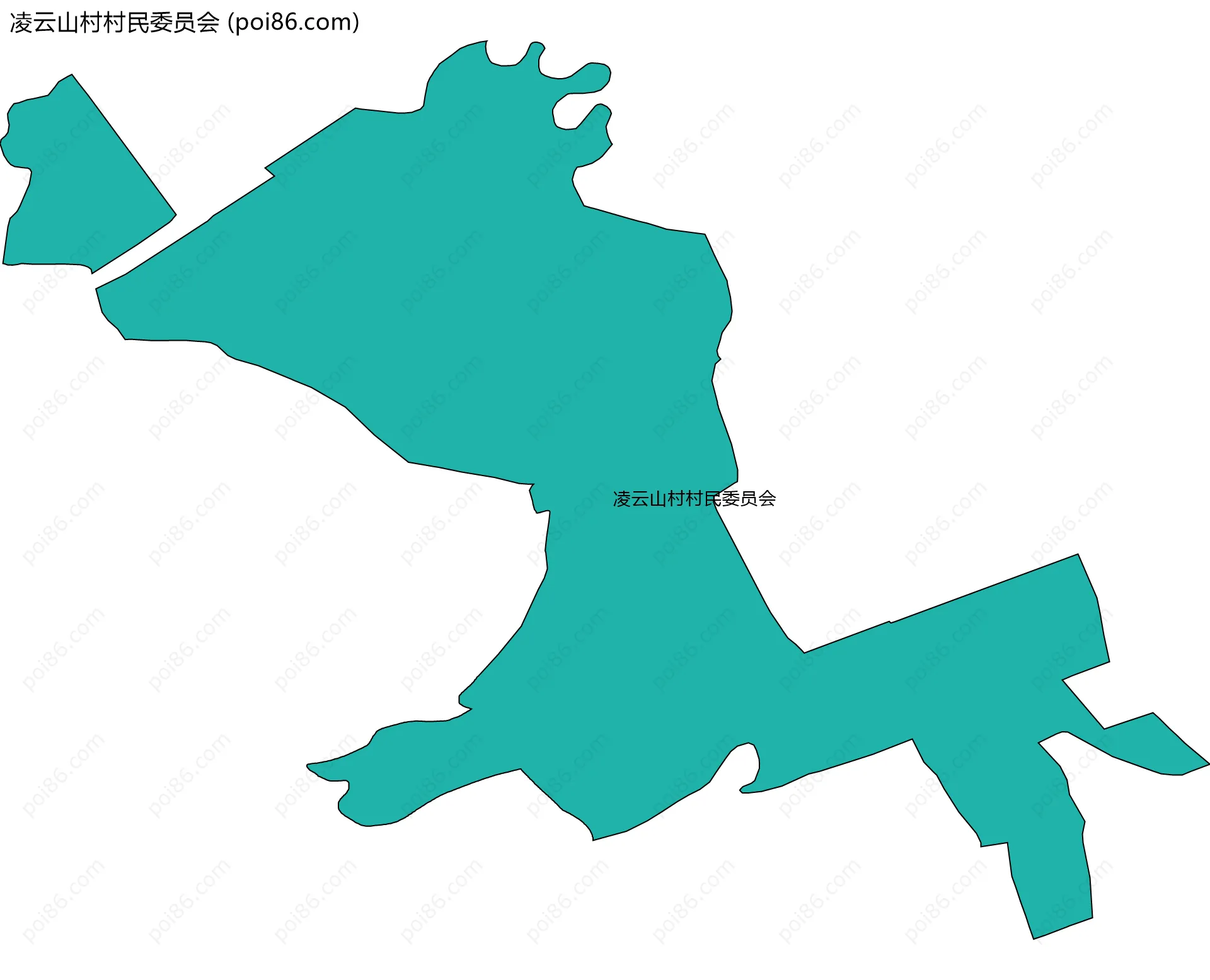 凌云山村村民委员会边界地图