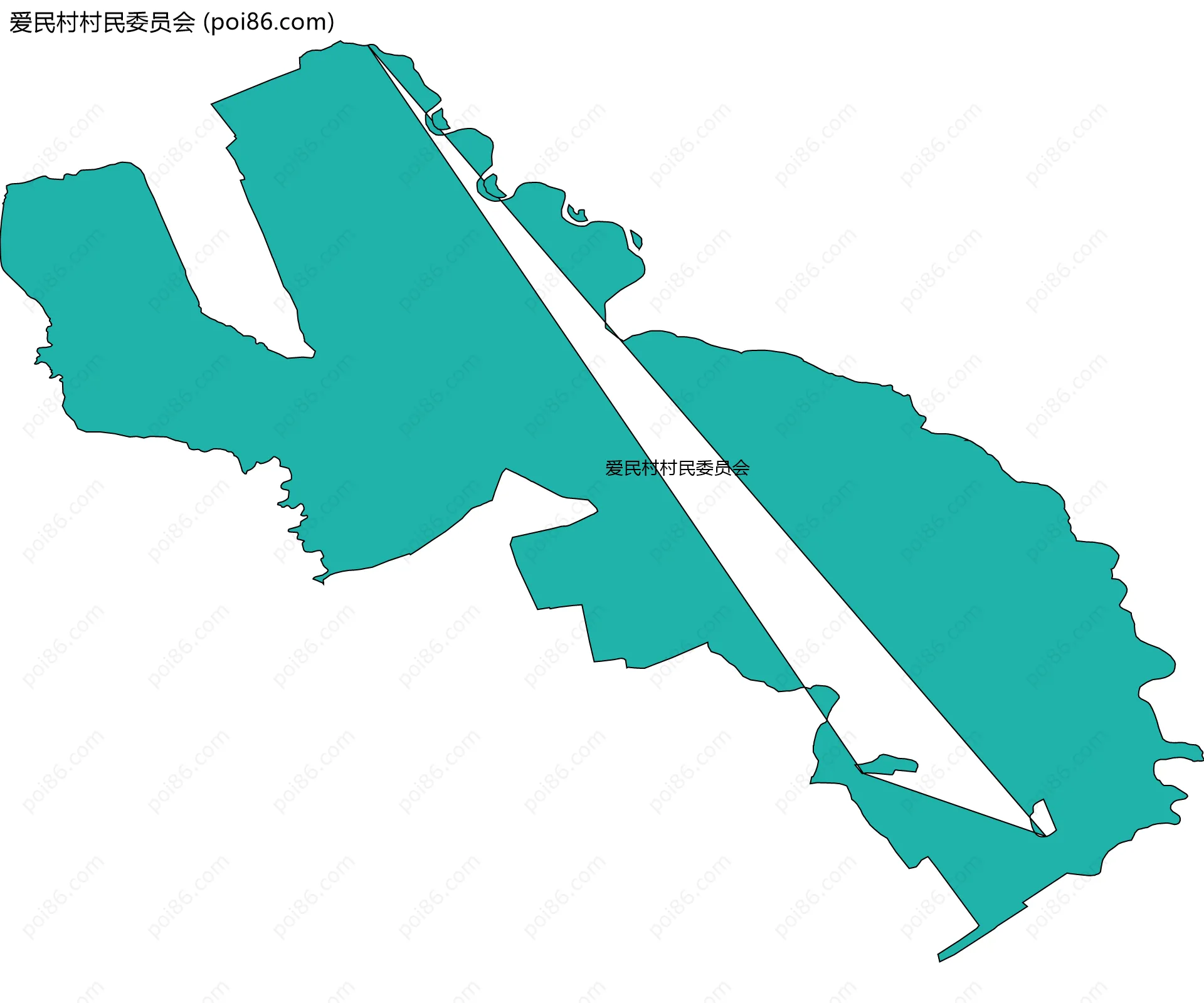 爱民村村民委员会边界地图