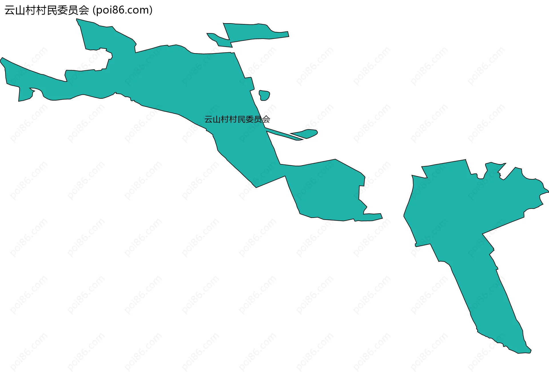 云山村村民委员会边界地图