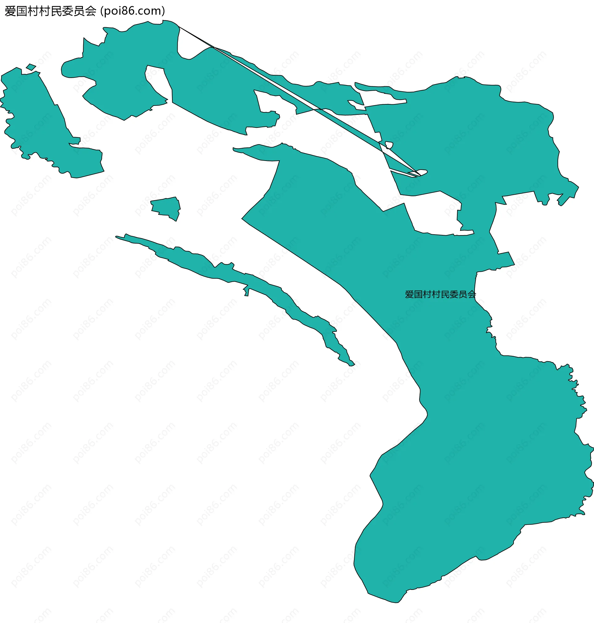 爱国村村民委员会边界地图