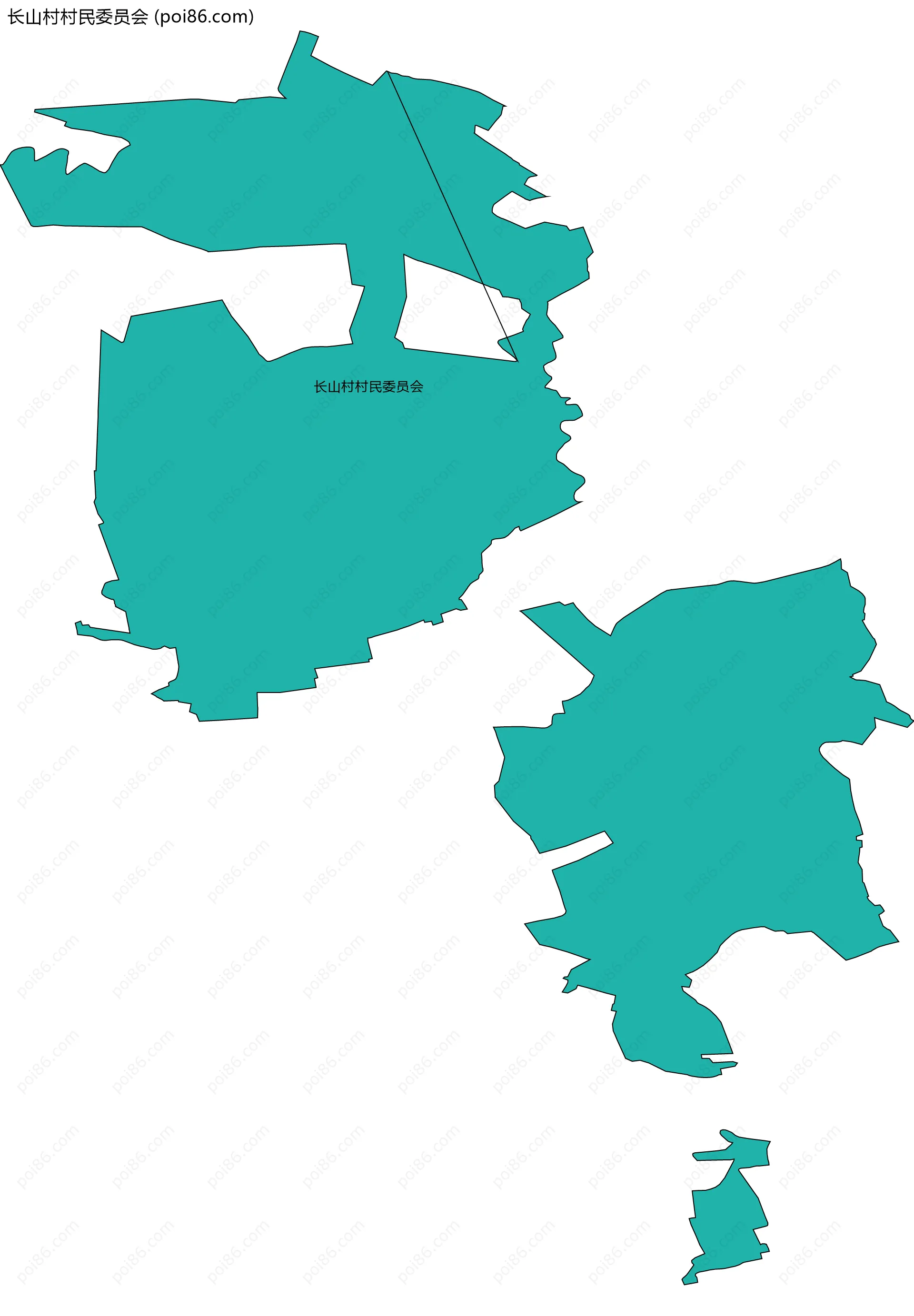 长山村村民委员会边界地图