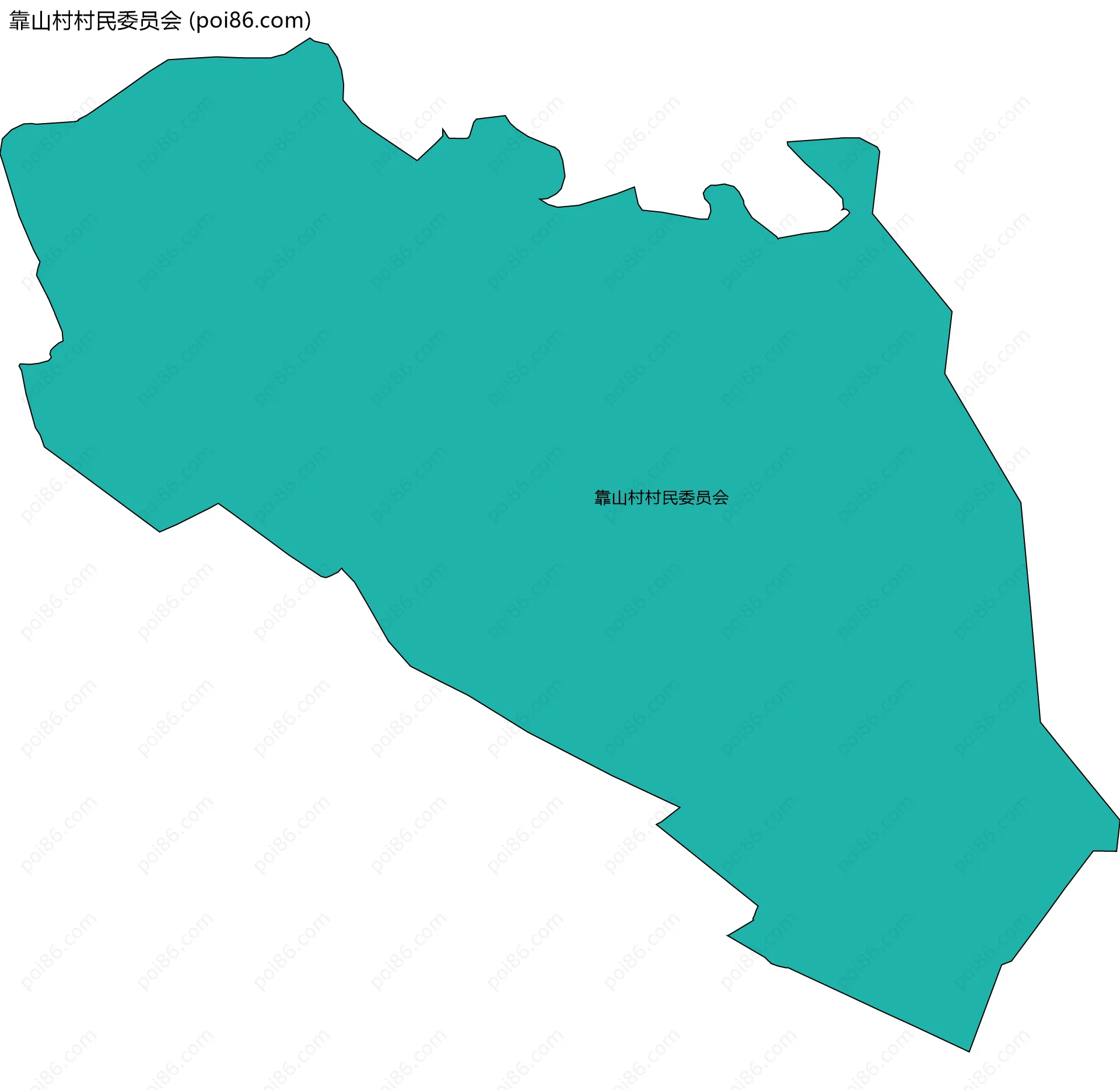靠山村村民委员会边界地图