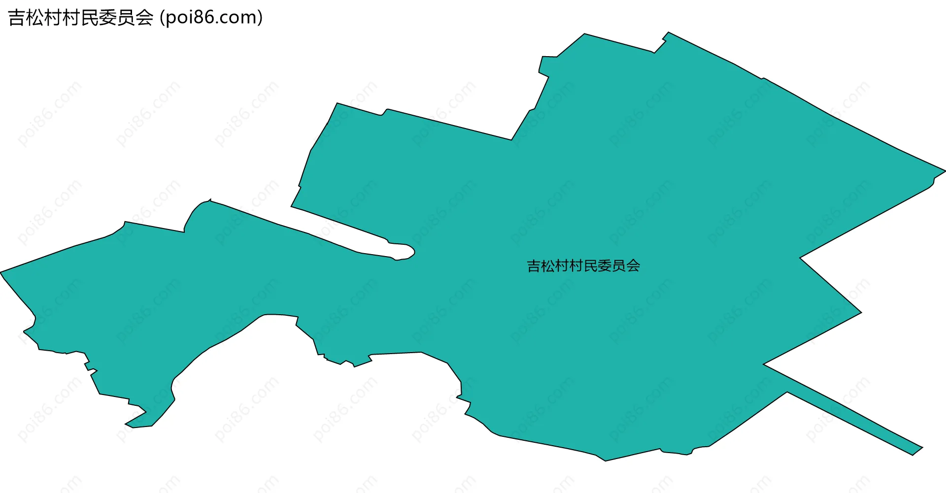 吉松村村民委员会边界地图