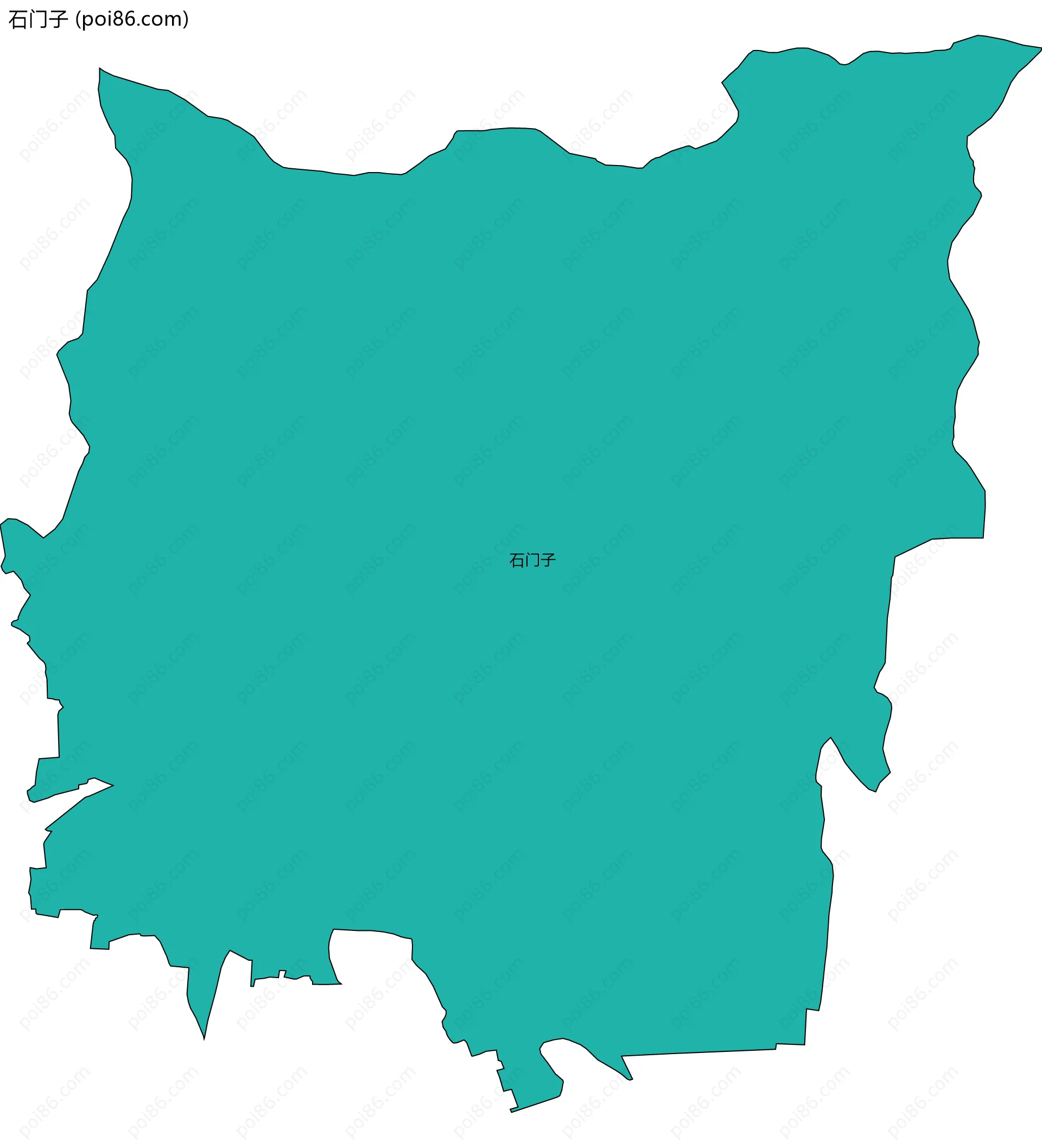 石门子边界地图