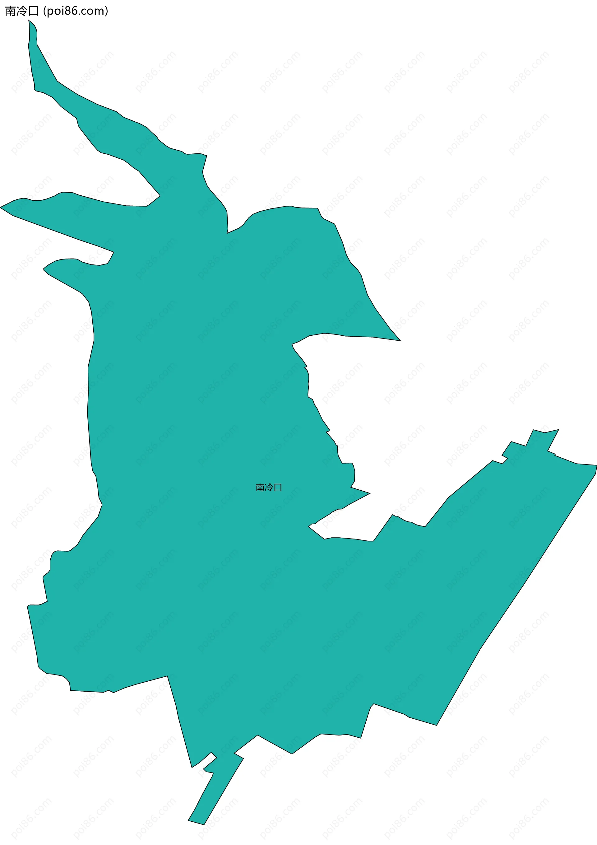 南冷口边界地图