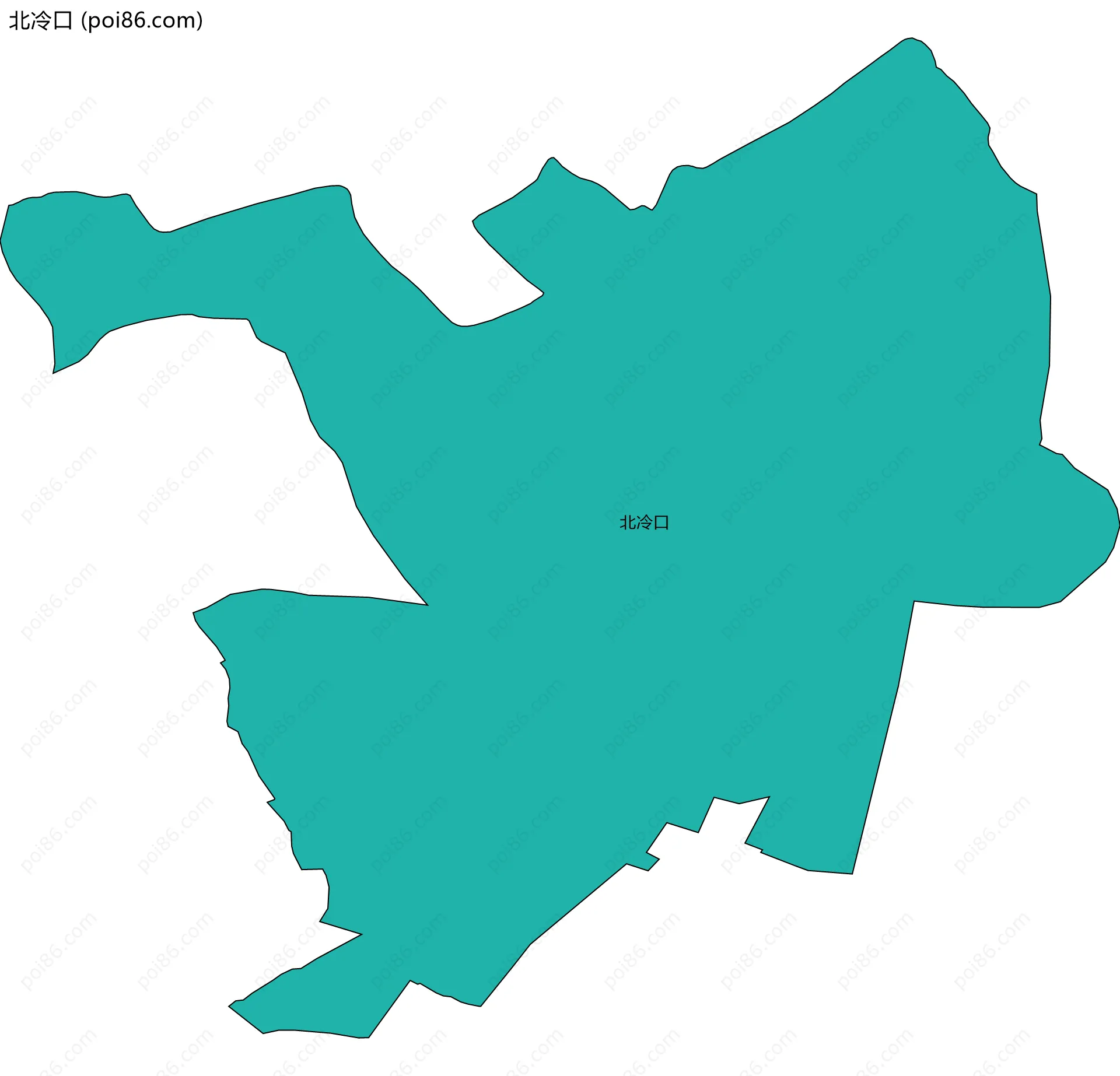 北冷口边界地图