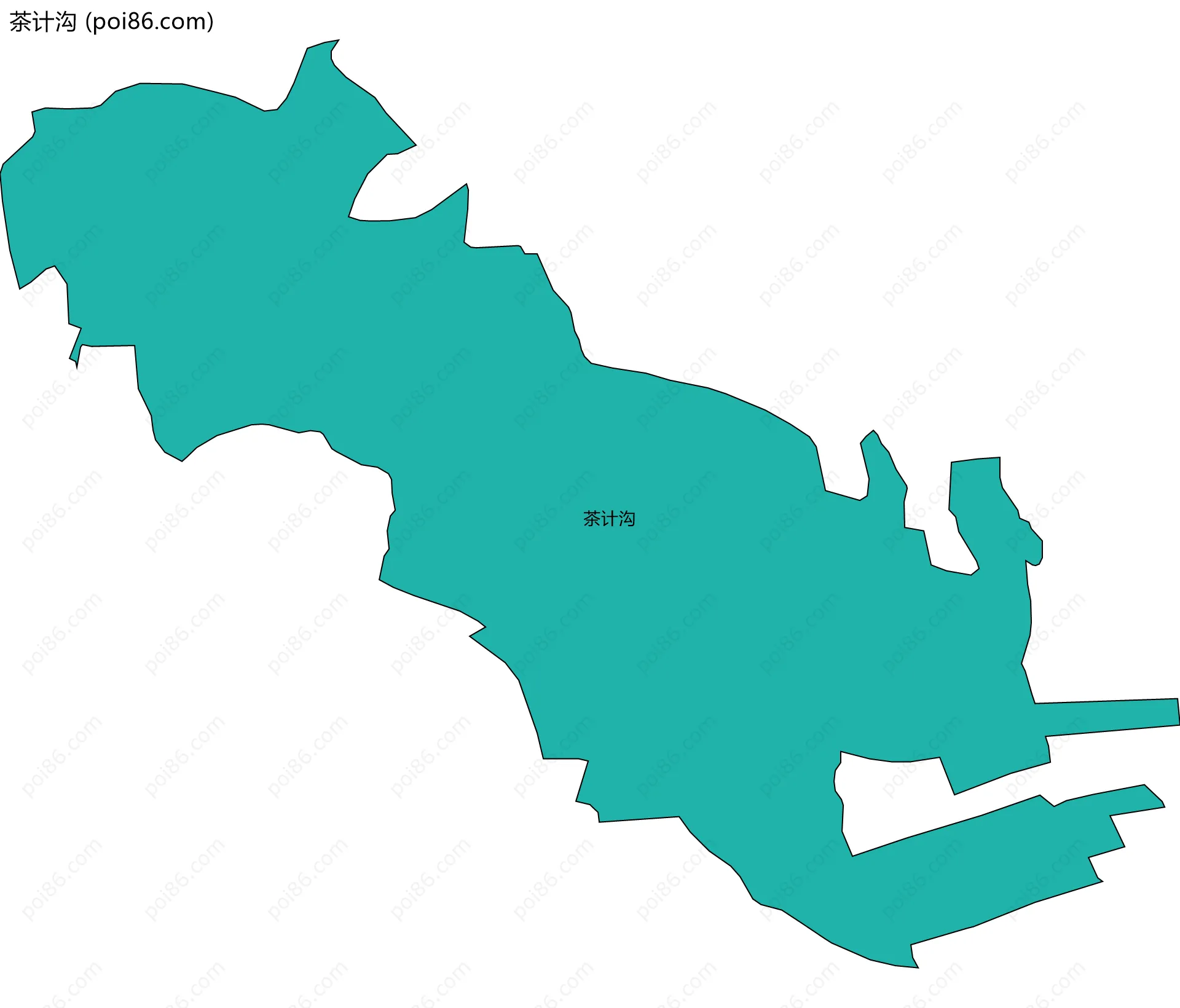 茶计沟边界地图
