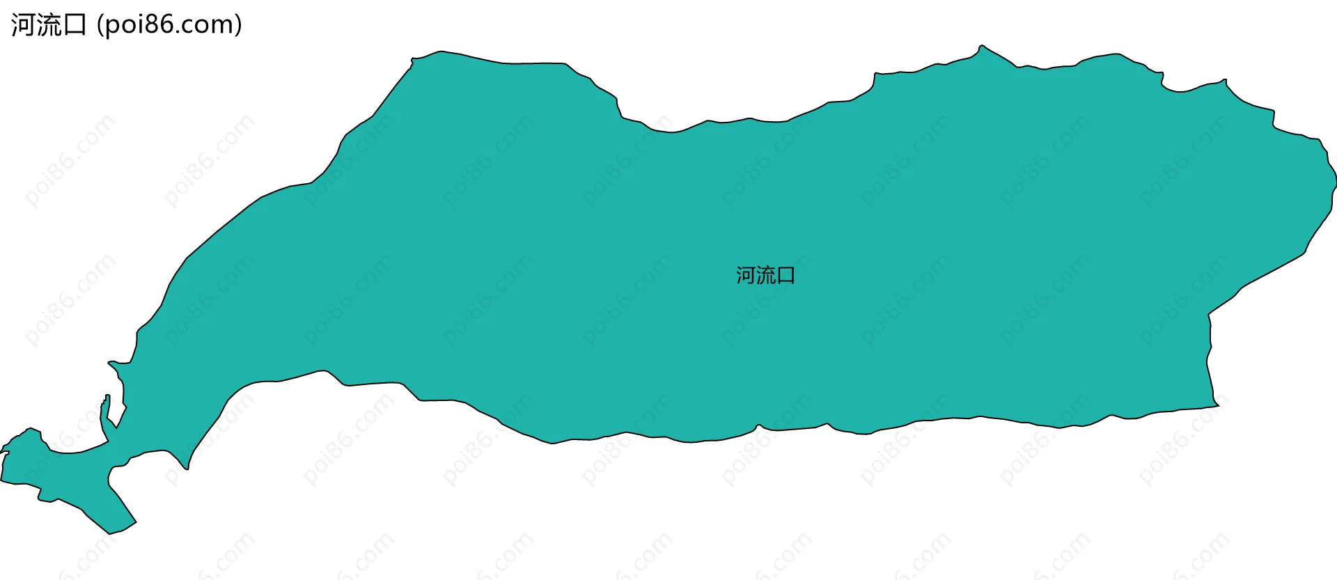 河流口边界地图