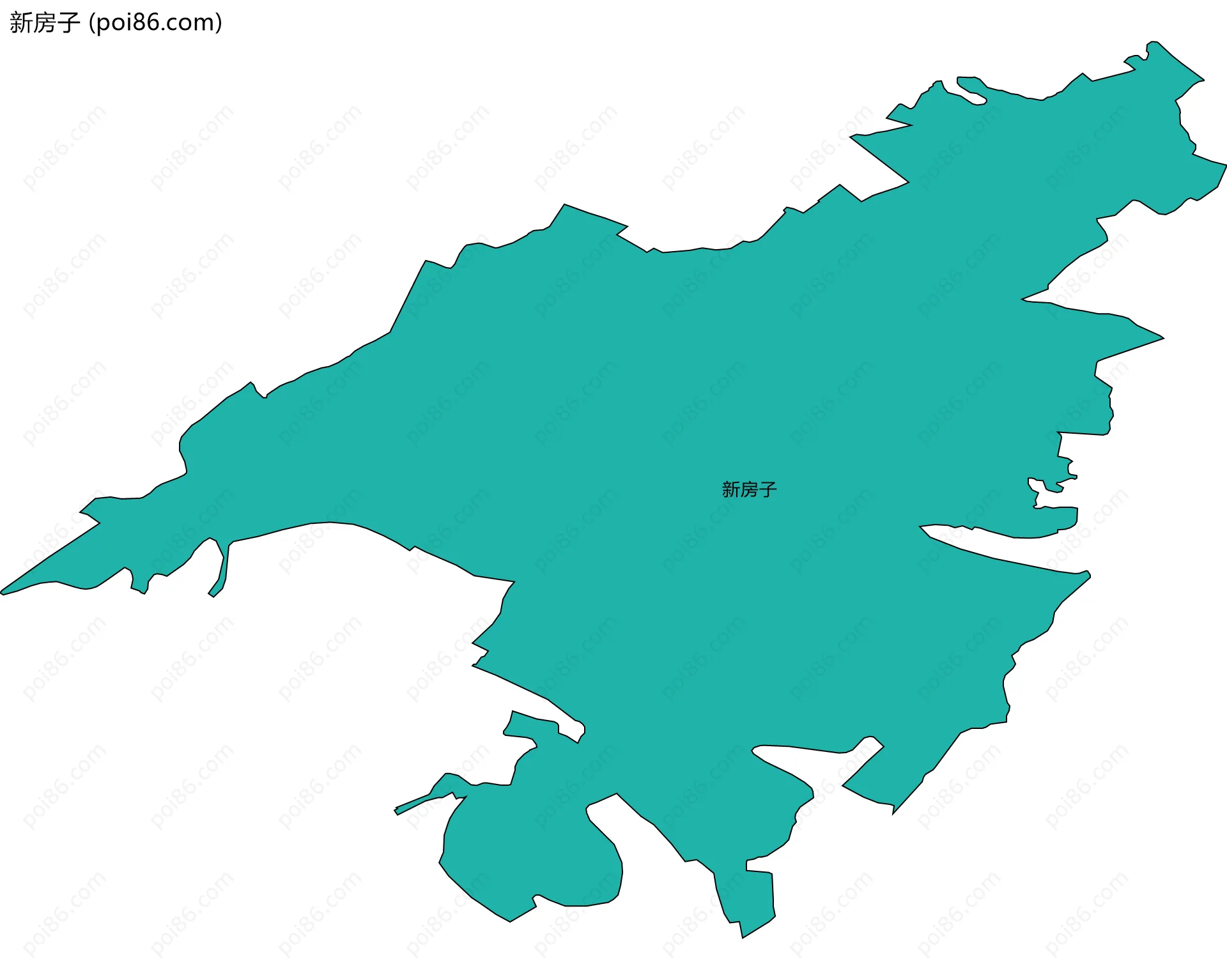 新房子边界地图