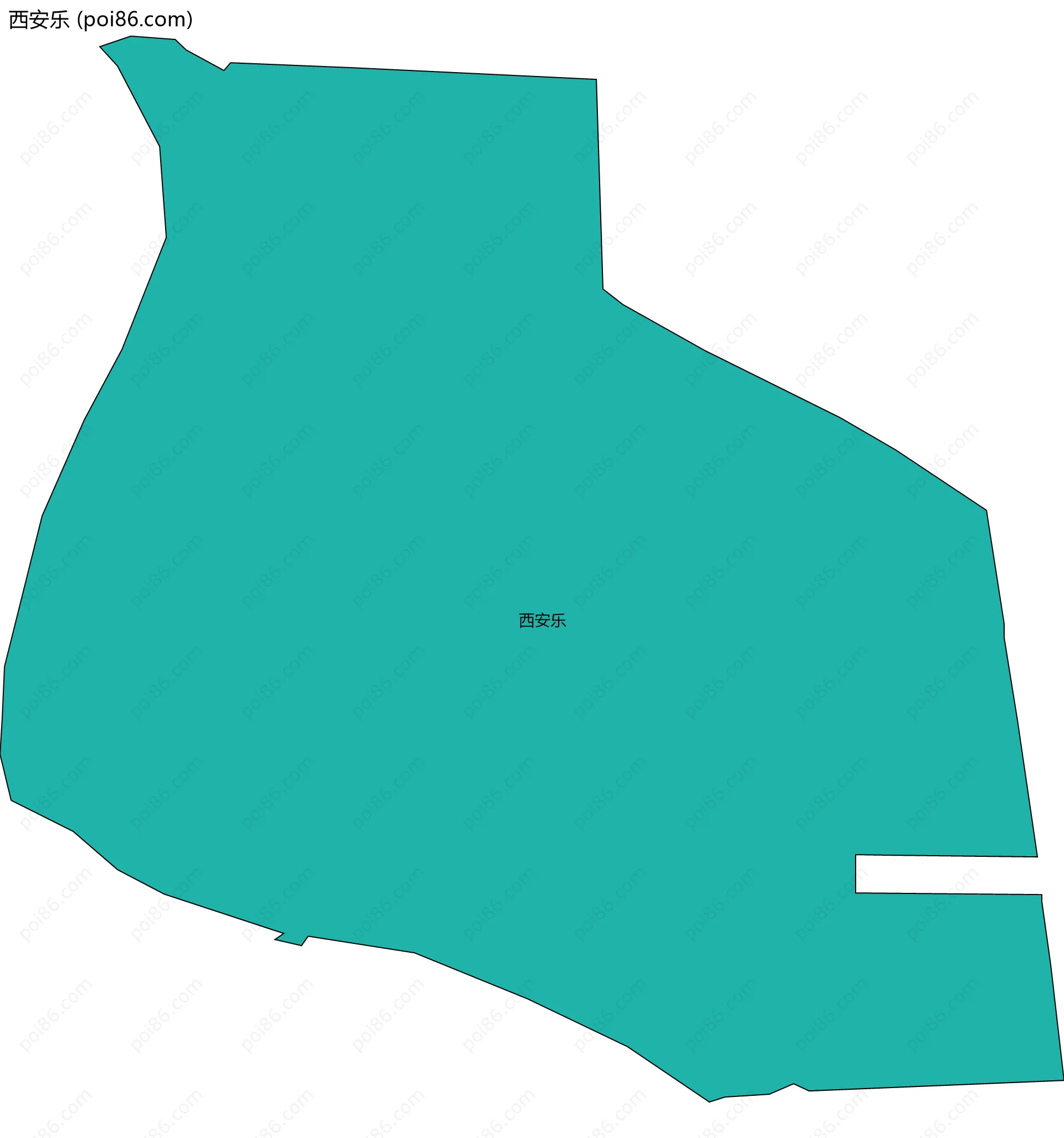 西安乐边界地图