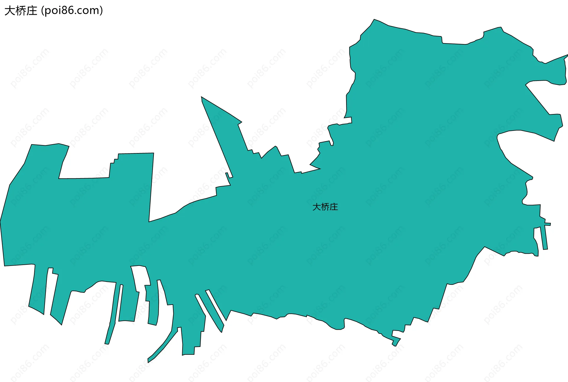 大桥庄边界地图