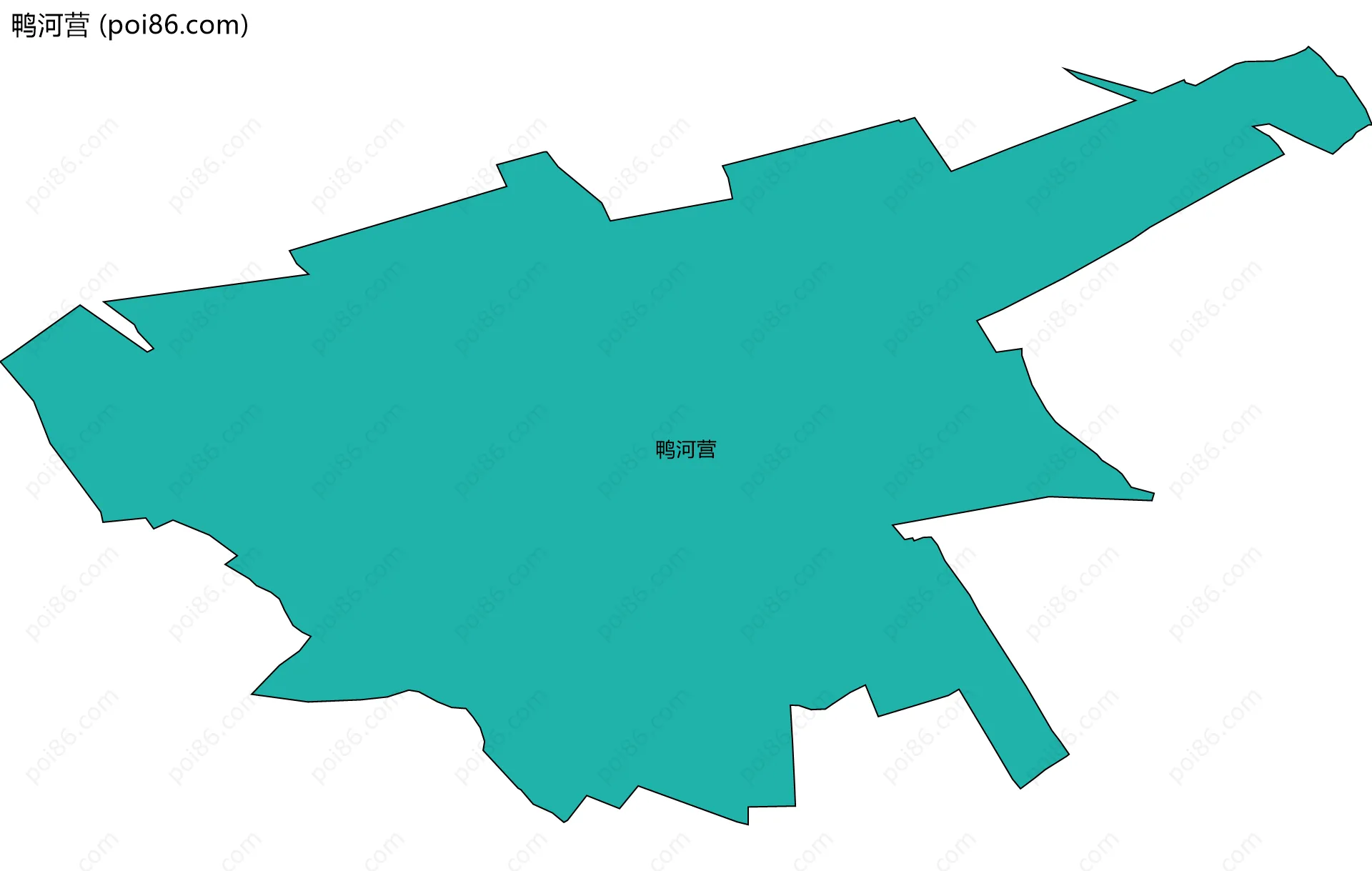 鸭河营边界地图