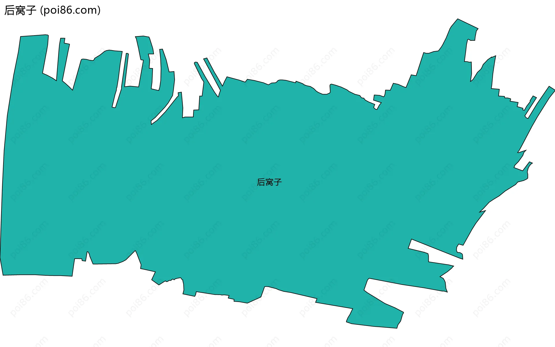 后窝子边界地图