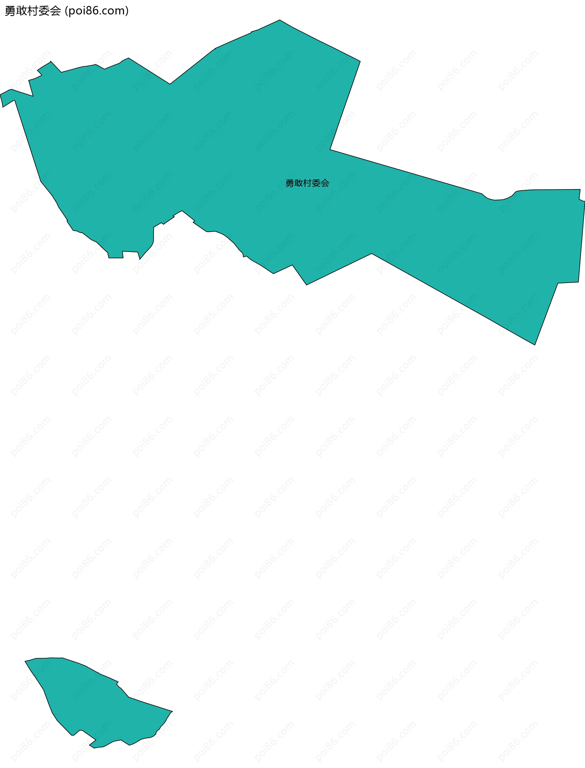 勇敢村委会边界地图