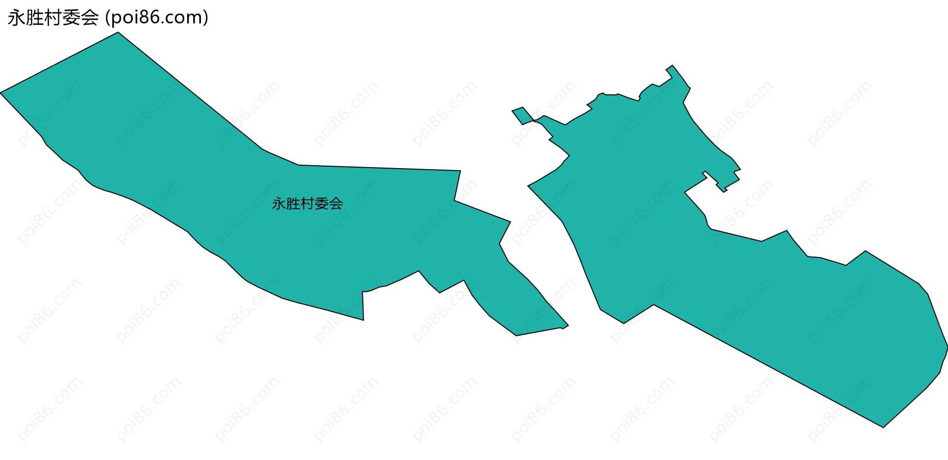 永胜村委会边界地图