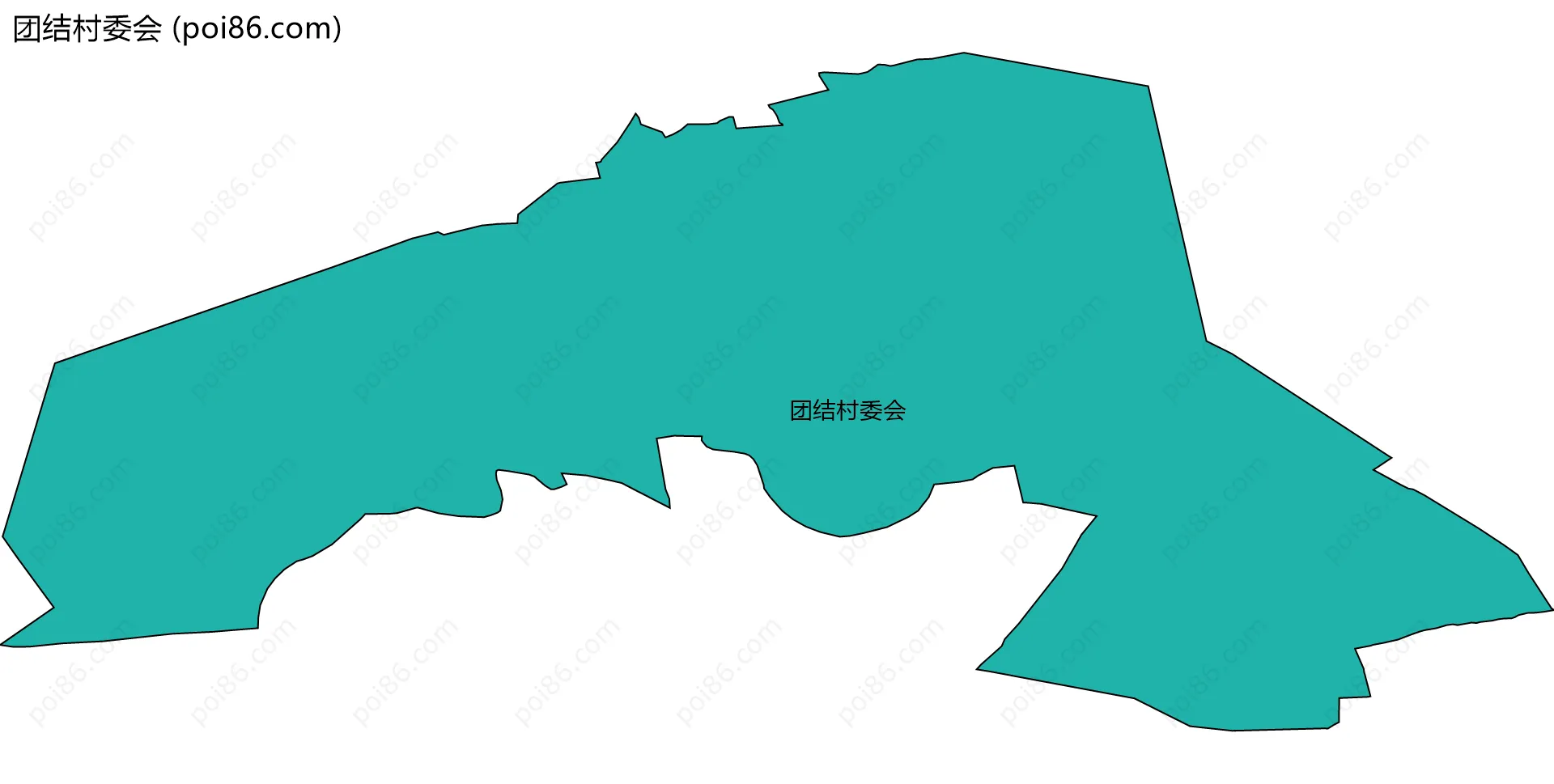 团结村委会边界地图