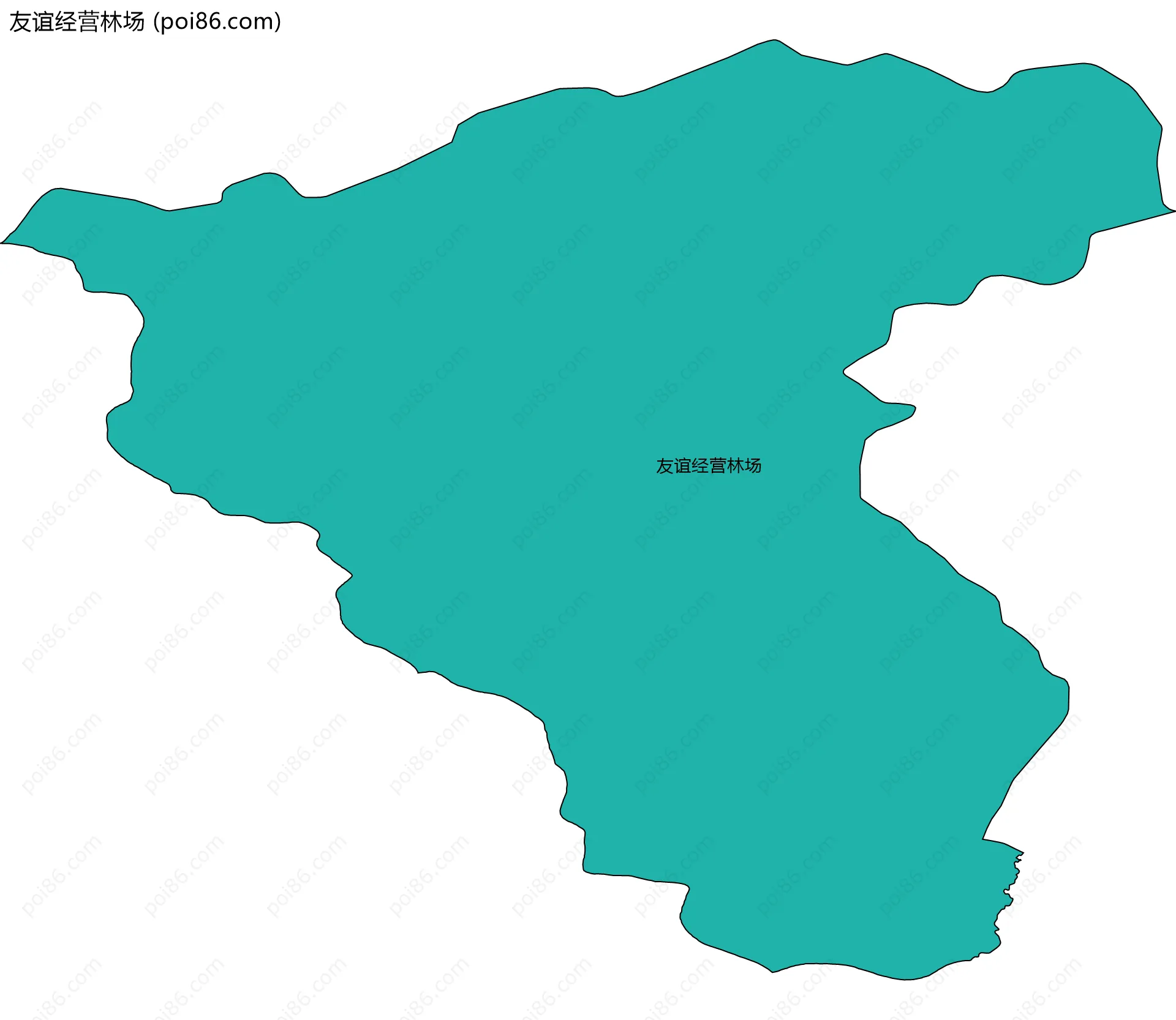 友谊经营林场边界地图