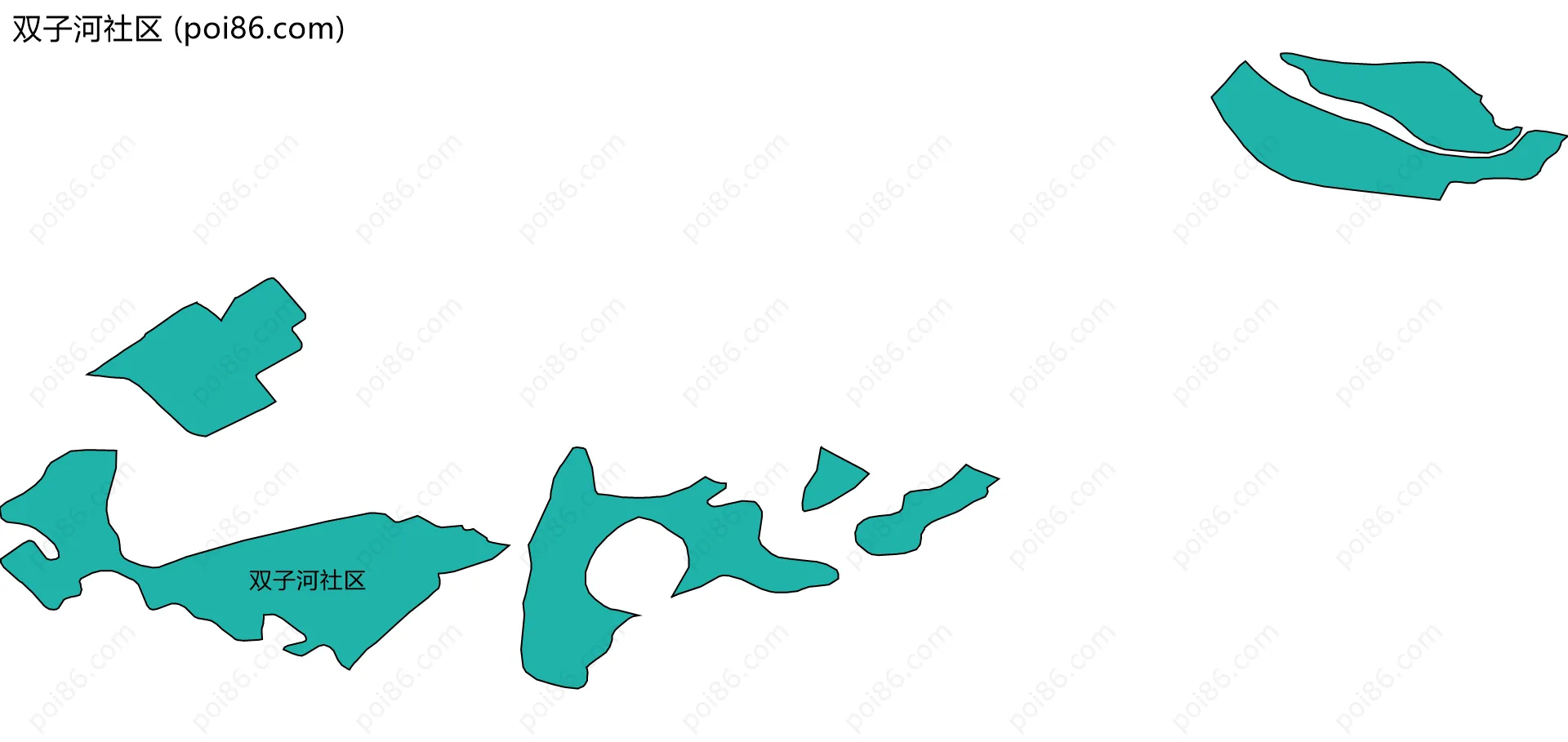 双子河社区边界地图