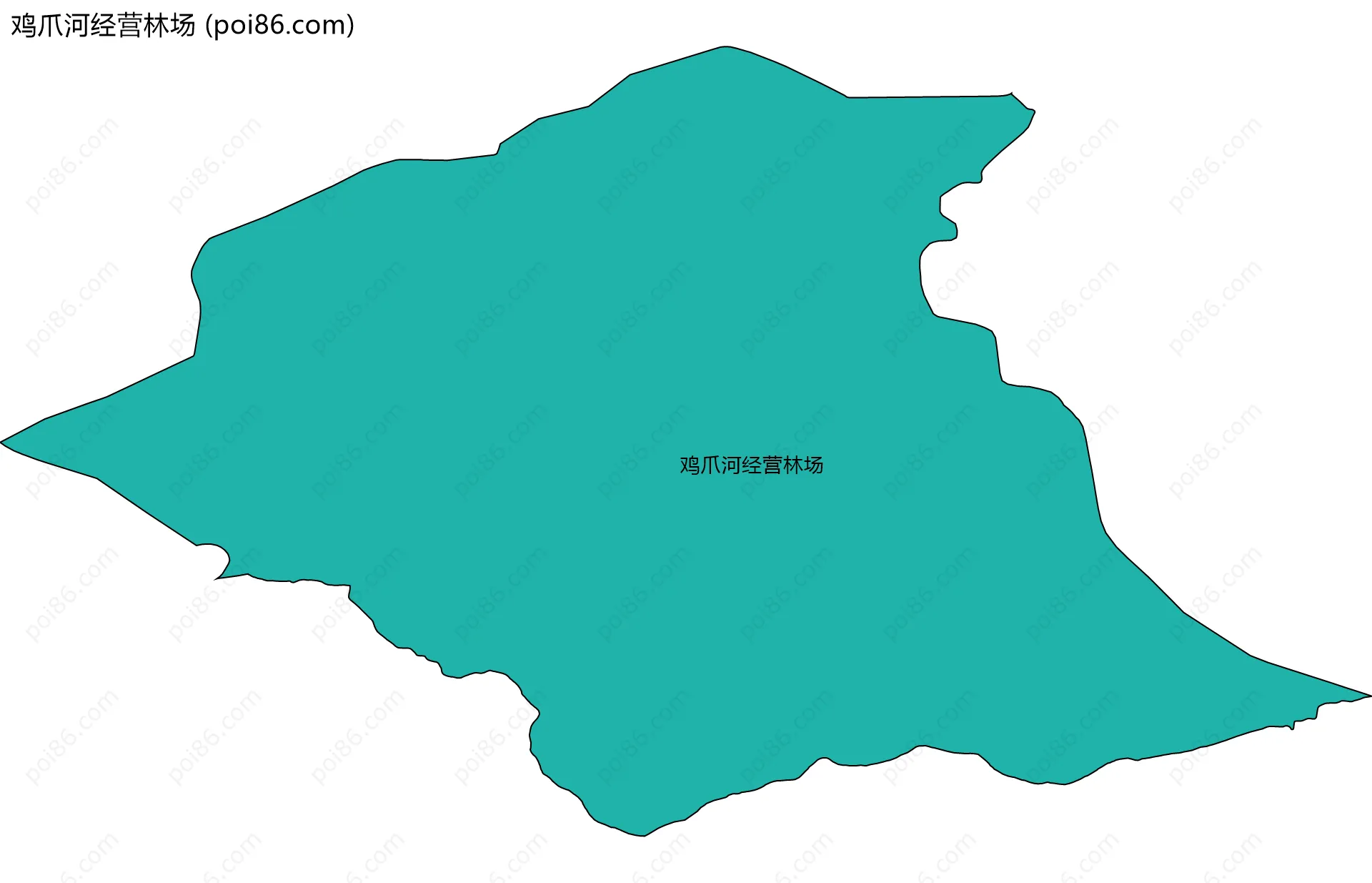 鸡爪河经营林场边界地图