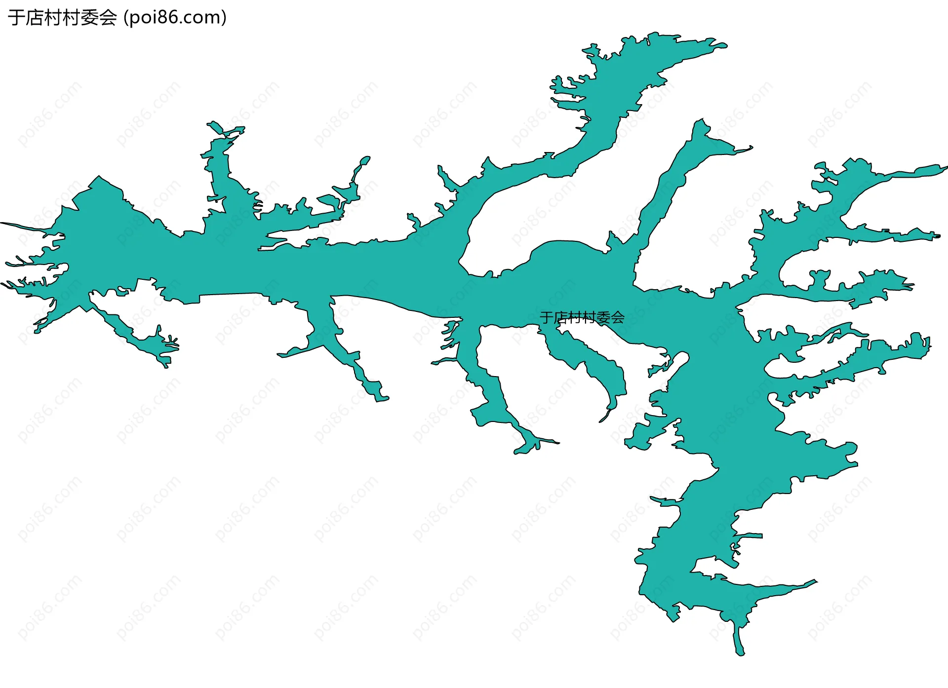 于店村村委会边界地图