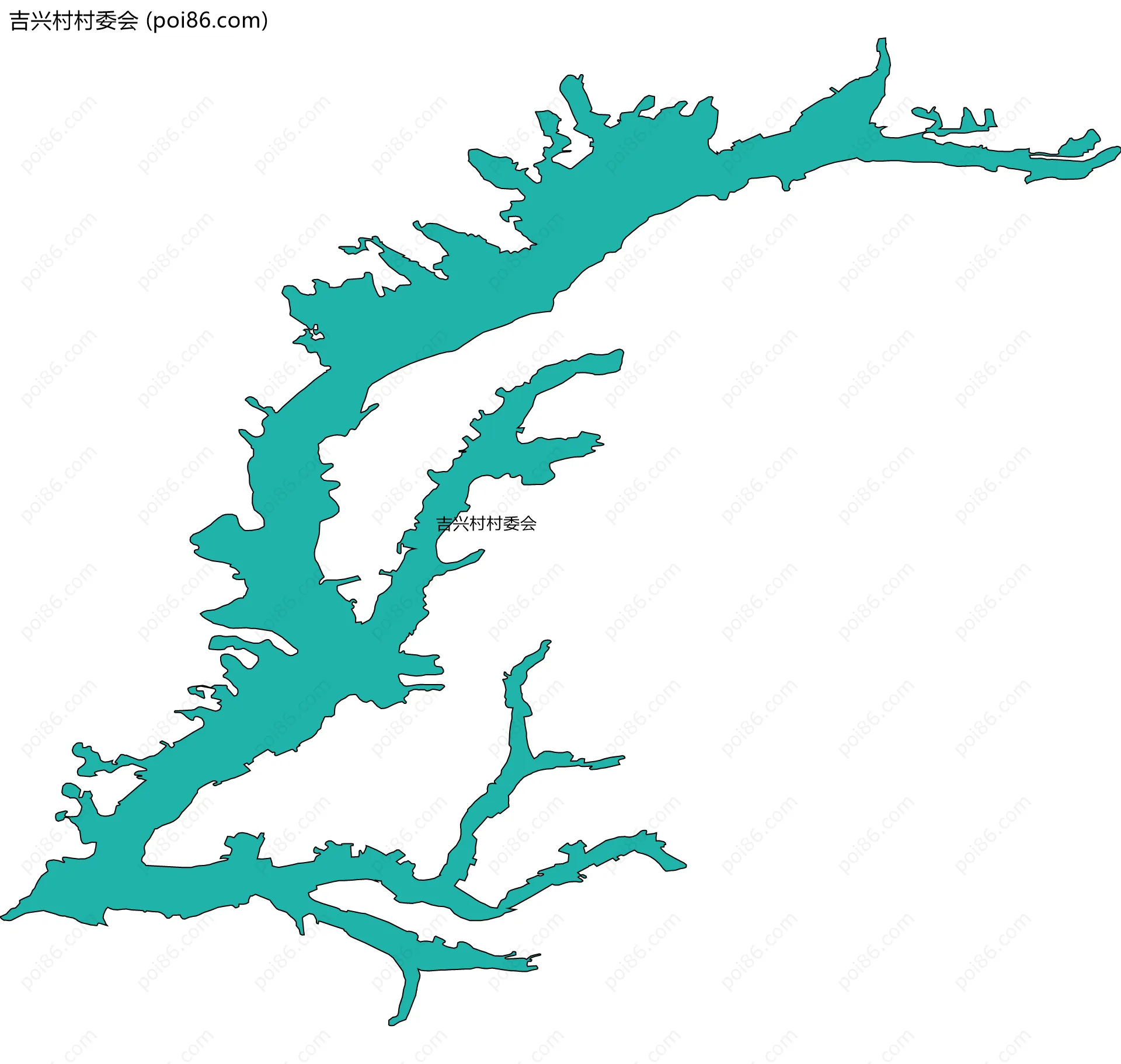 吉兴村村委会边界地图