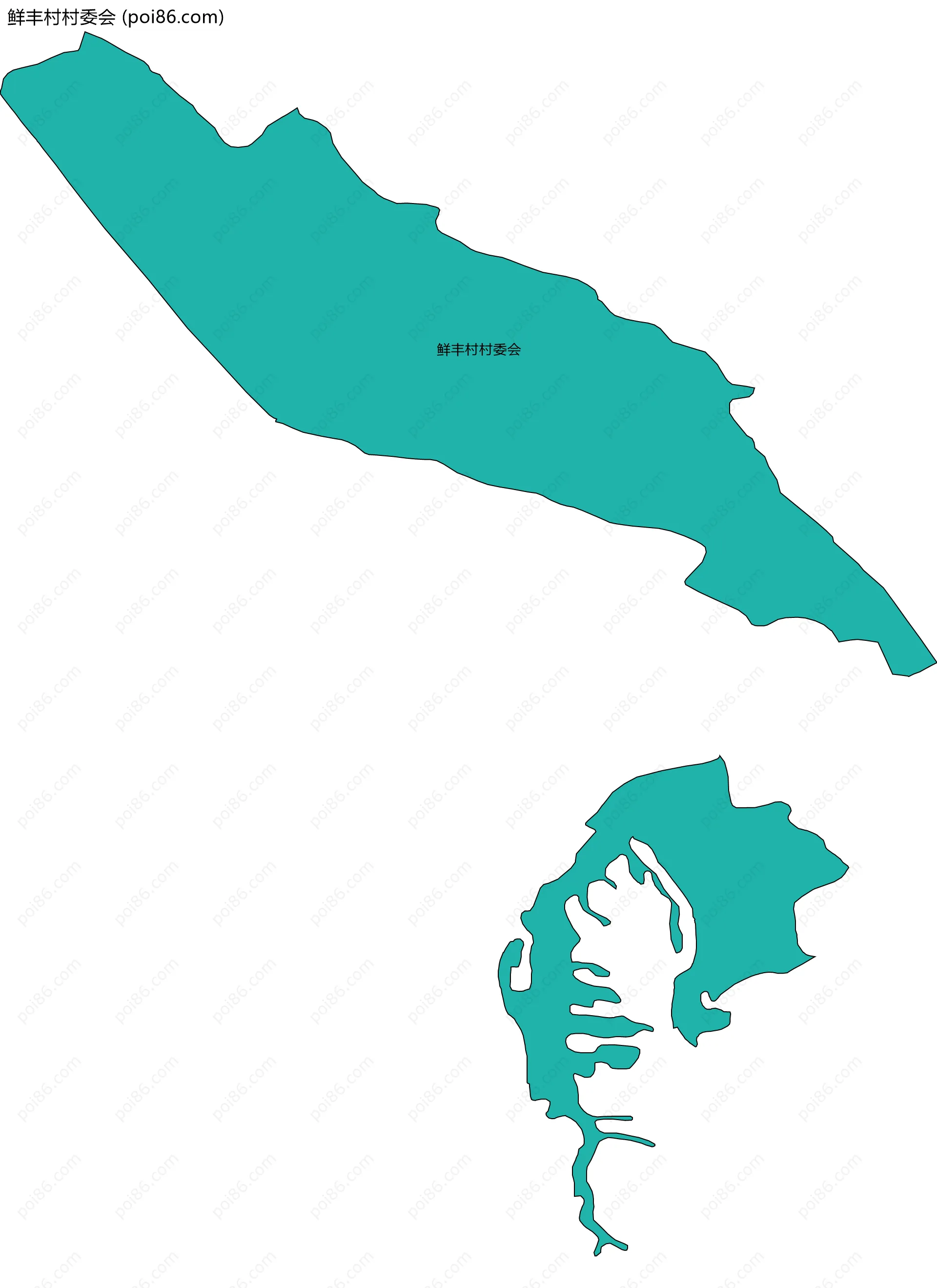 鲜丰村村委会边界地图