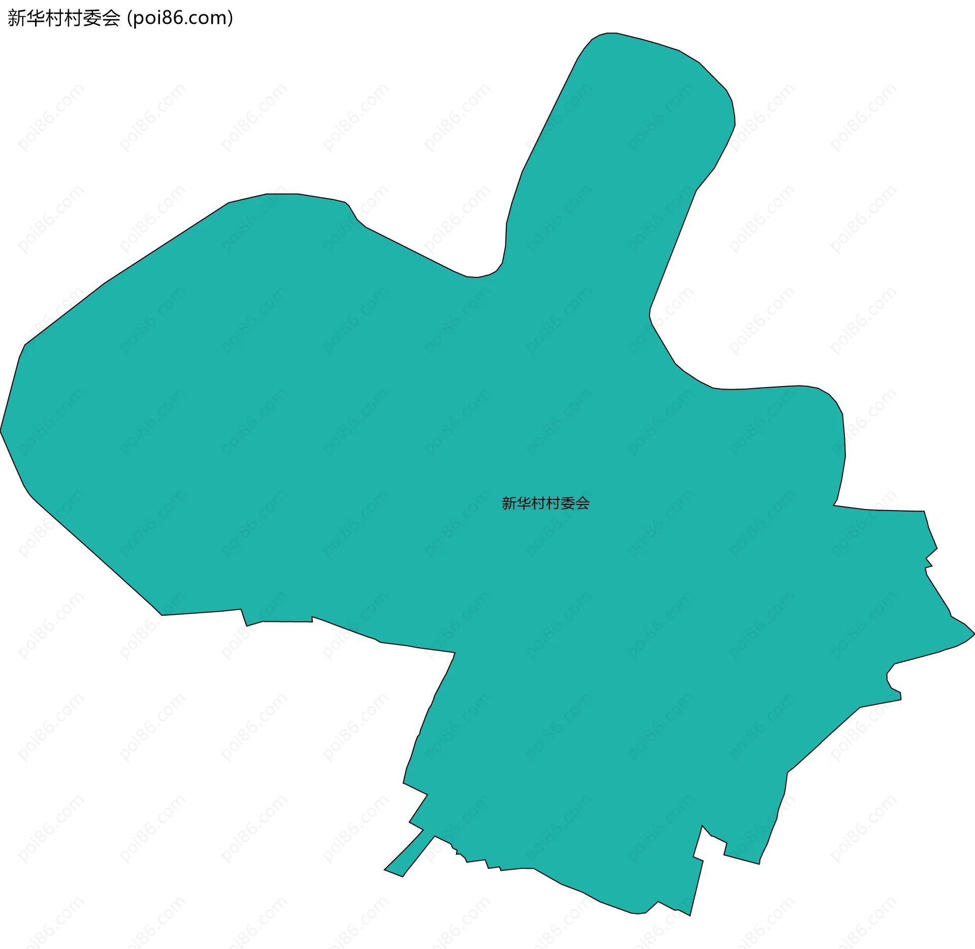 新华村村委会边界地图