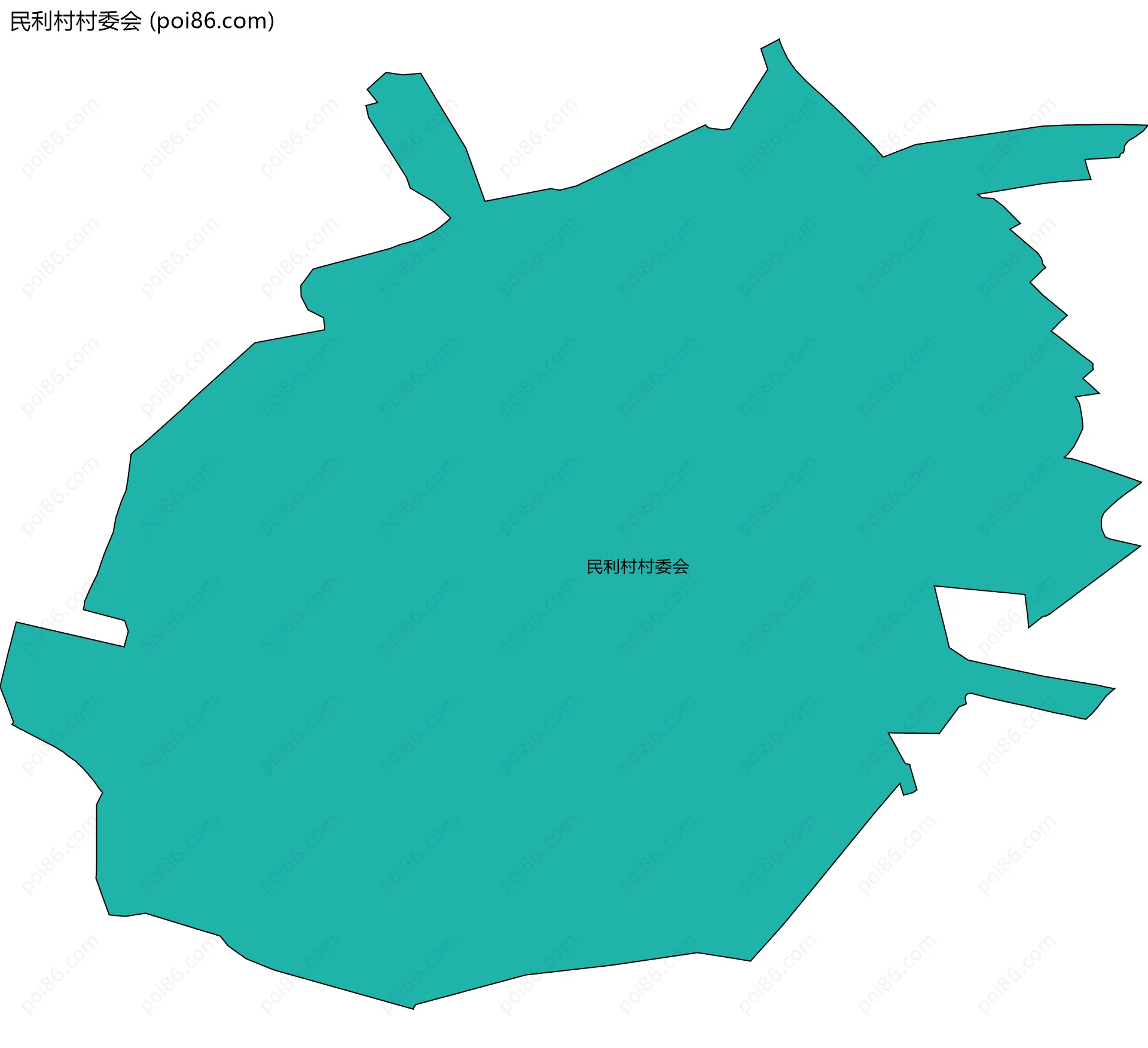 民利村村委会边界地图