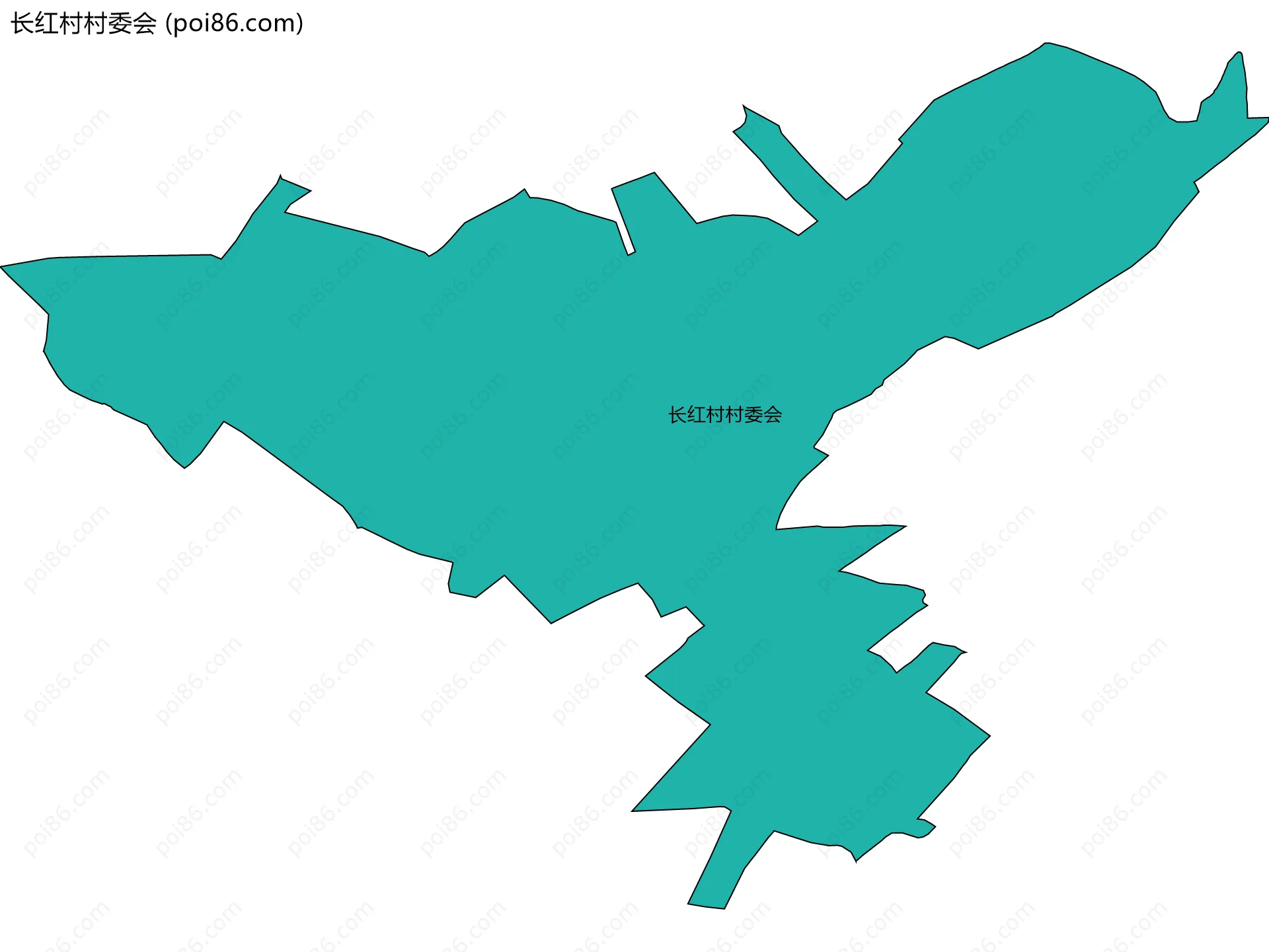 长红村村委会边界地图