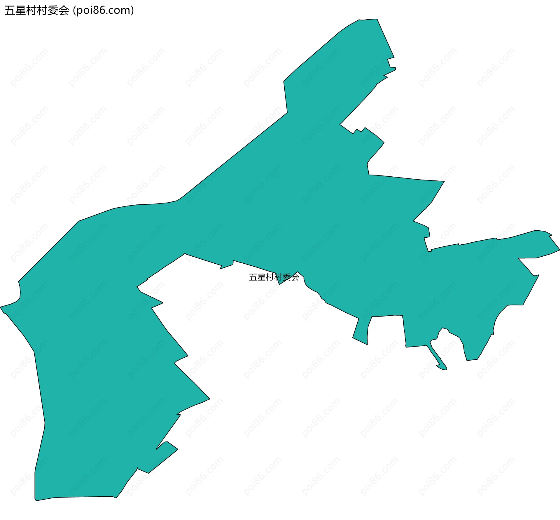 五星村村委会边界地图