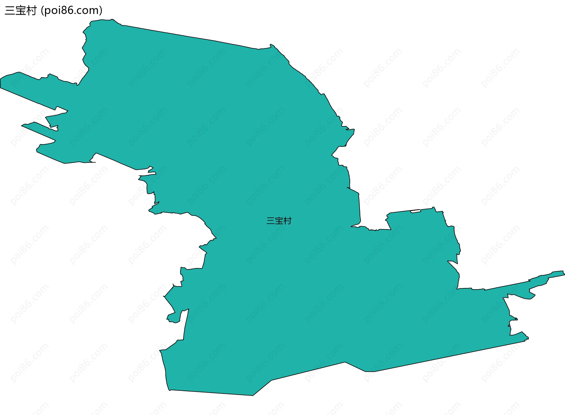 三宝村边界地图