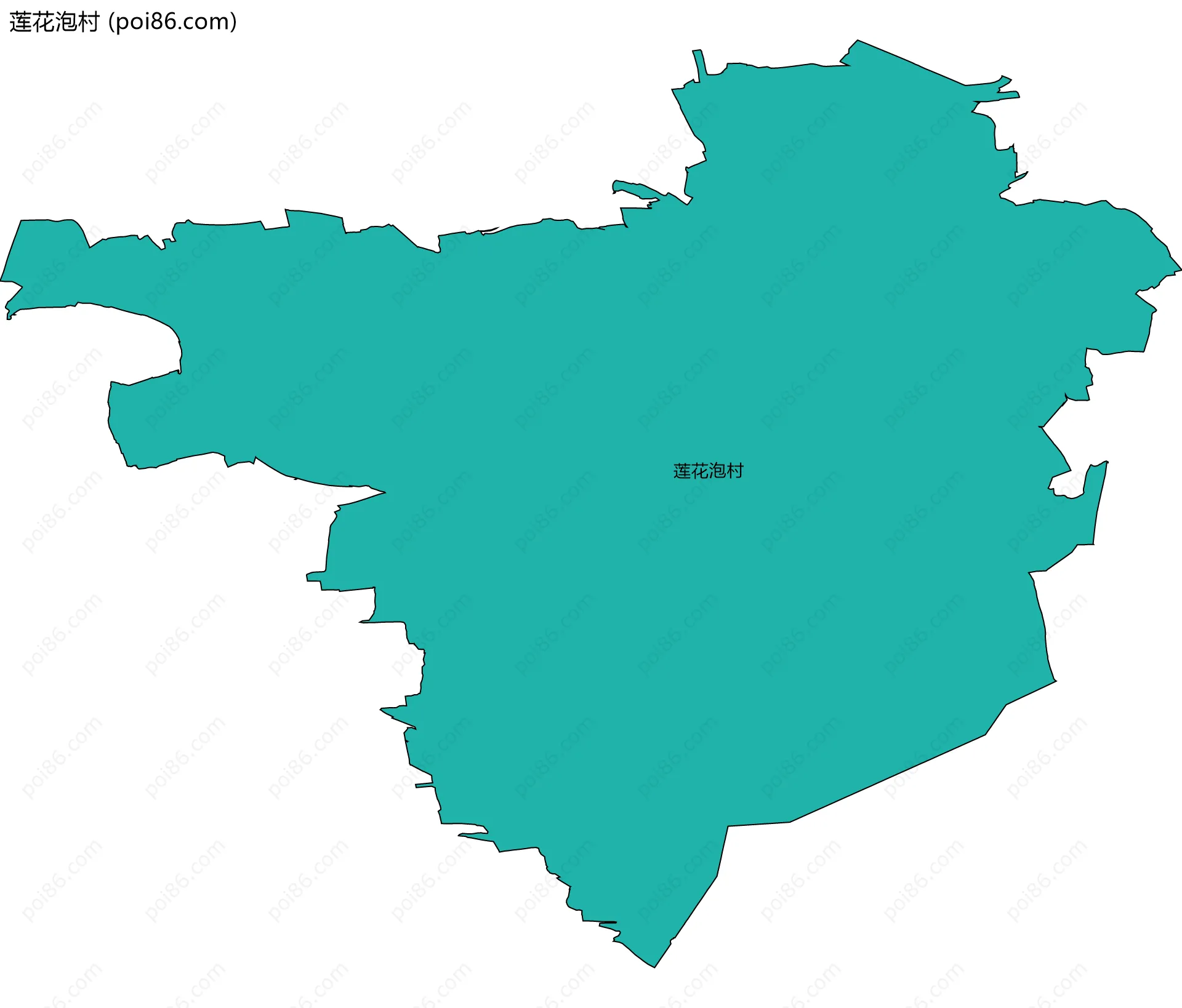 莲花泡村边界地图