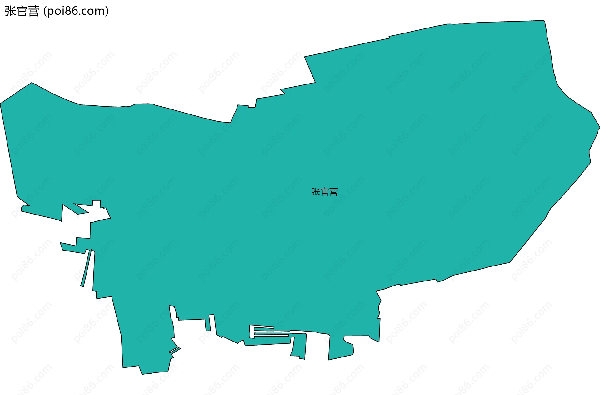 张官营边界地图