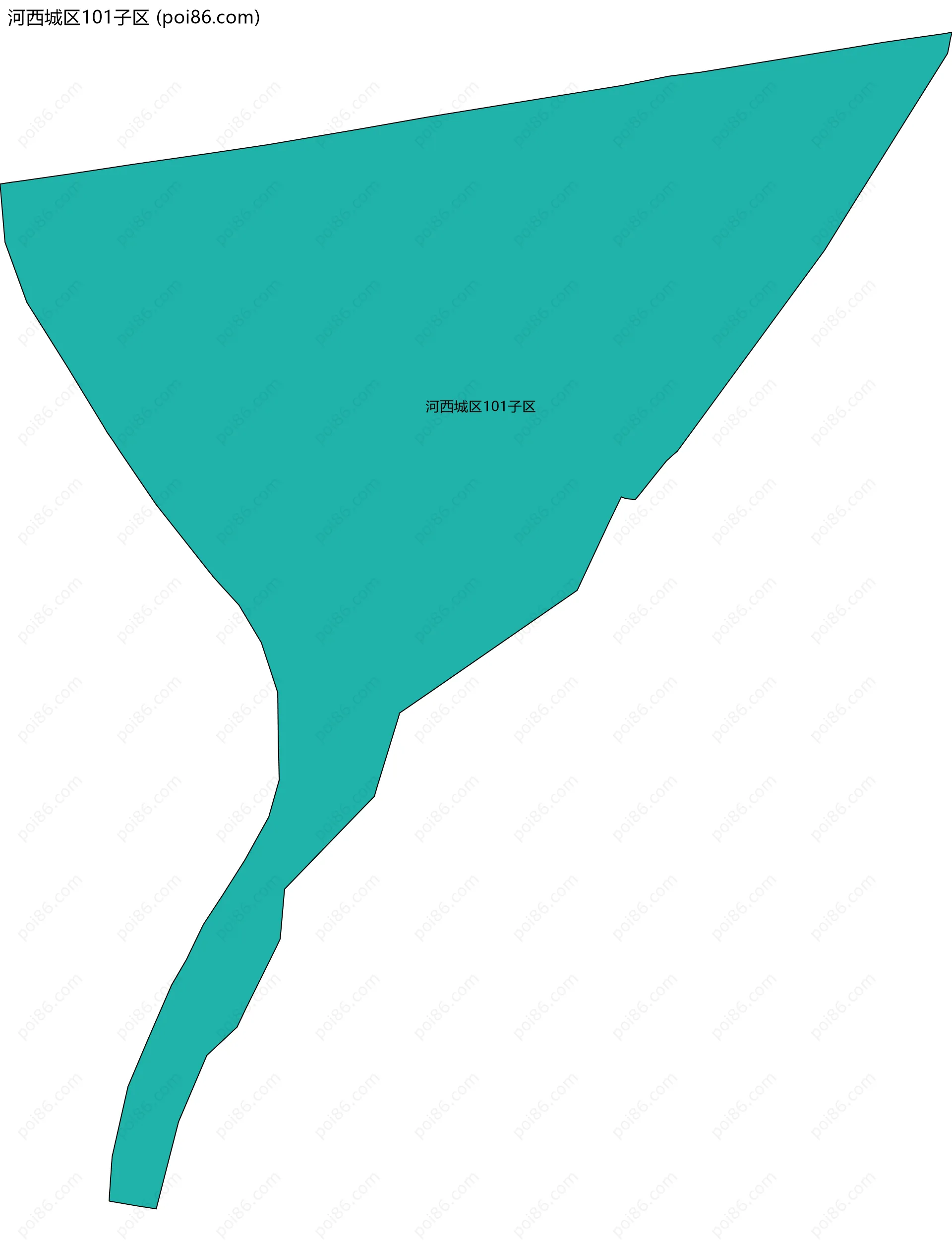 河西城区101子区边界地图